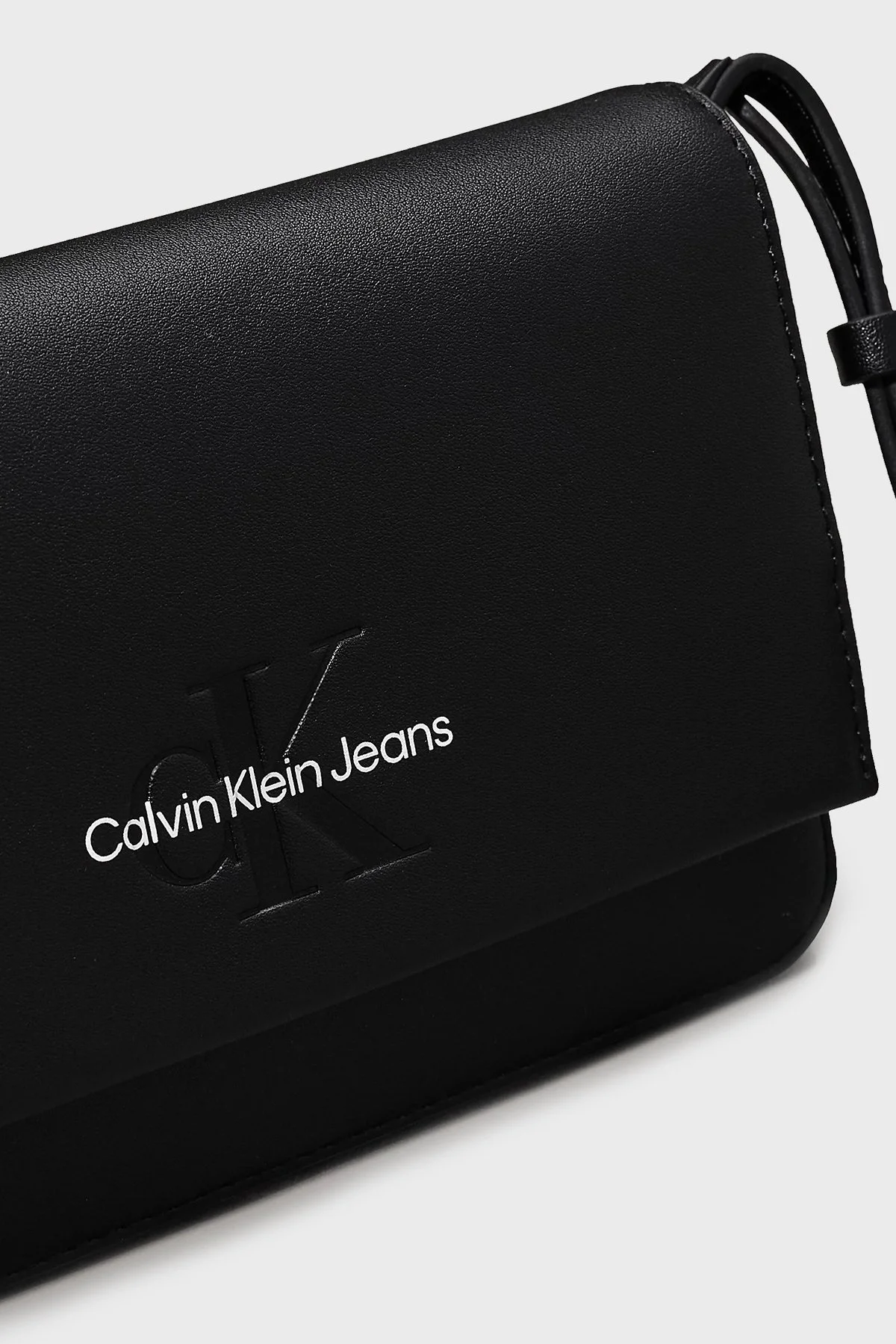 Calvin Klein Logolu Ayarlanabilir Askılı K60K61237501R Bayan Çanta K60K612375 01R SİYAH - 11