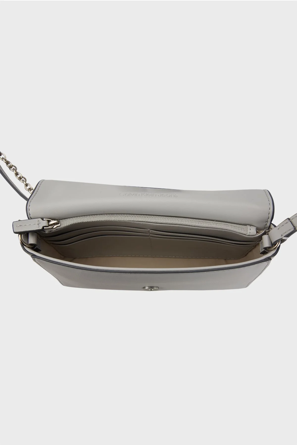 Calvin Klein Logolu Ayarlanabilir Askılı K60K612375PDE Bayan Çanta K60K612375 PDE GRİ - 5