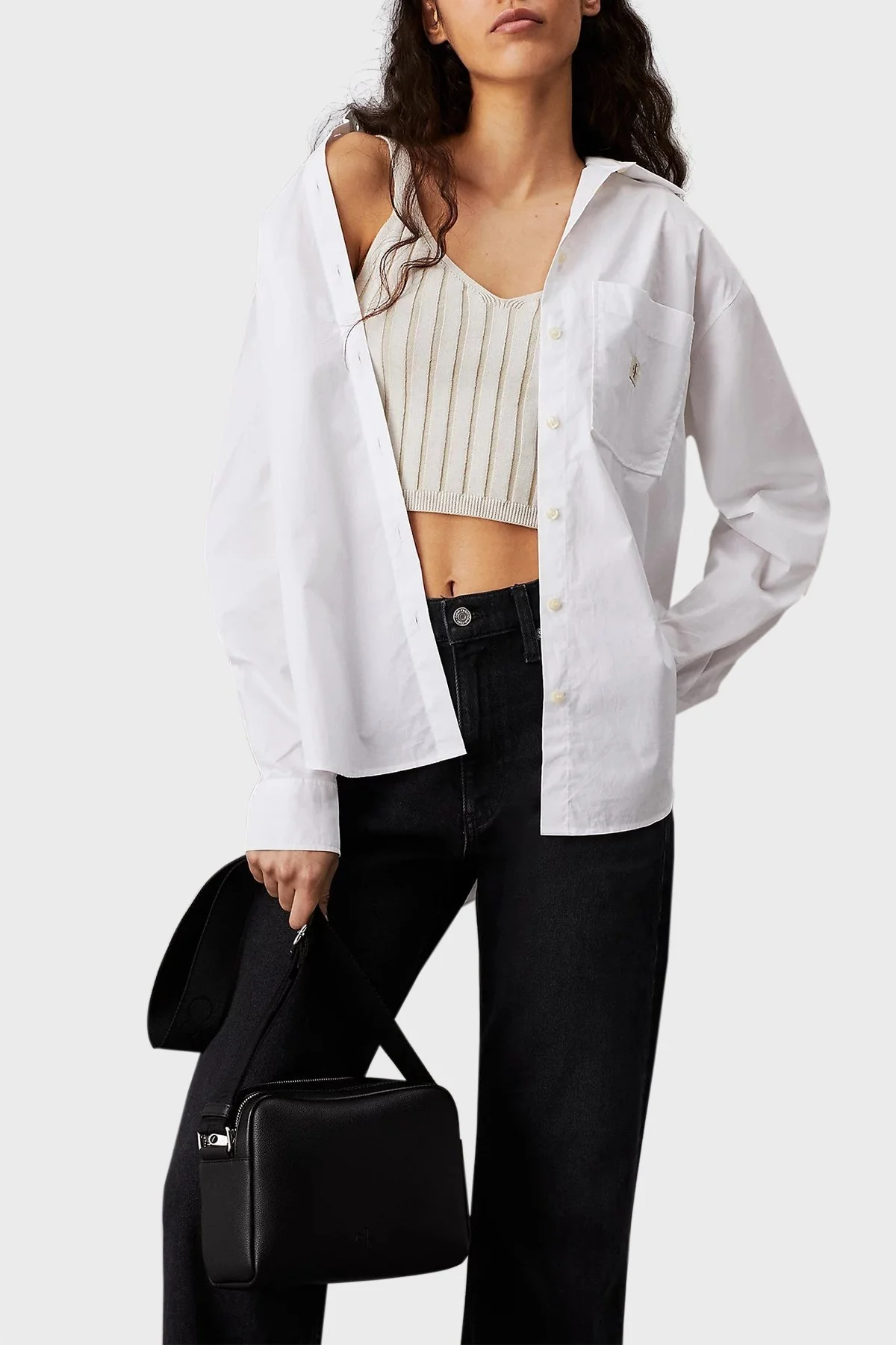 Calvin Klein Logolu Ayarlanabilir Askılı K60K612711BEH Bayan Çanta K60K612711 BEH SİYAH - 7