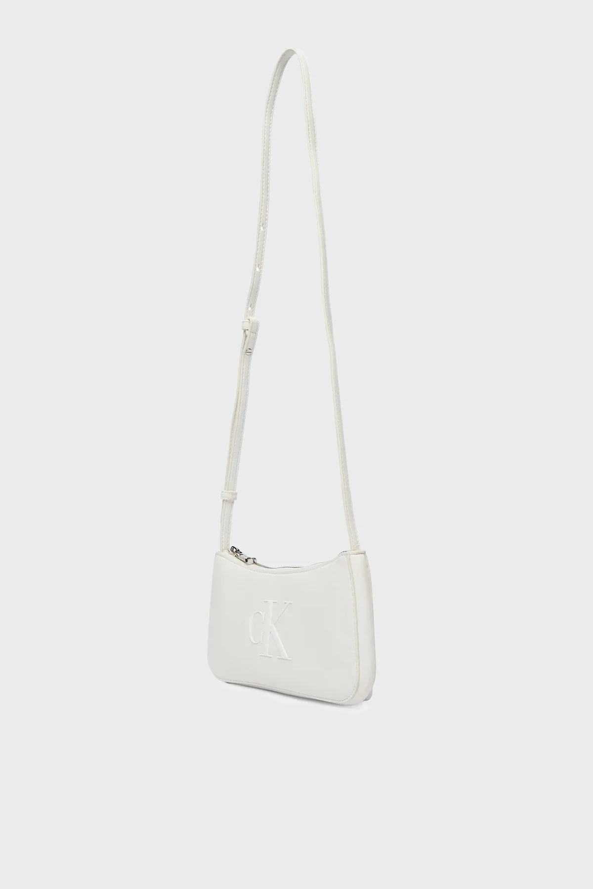Calvin Klein Logolu Ayarlanabilir Askılı LV04F1125G4LX Bayan Çanta LV04F1125G 4LX BEYAZ - 4