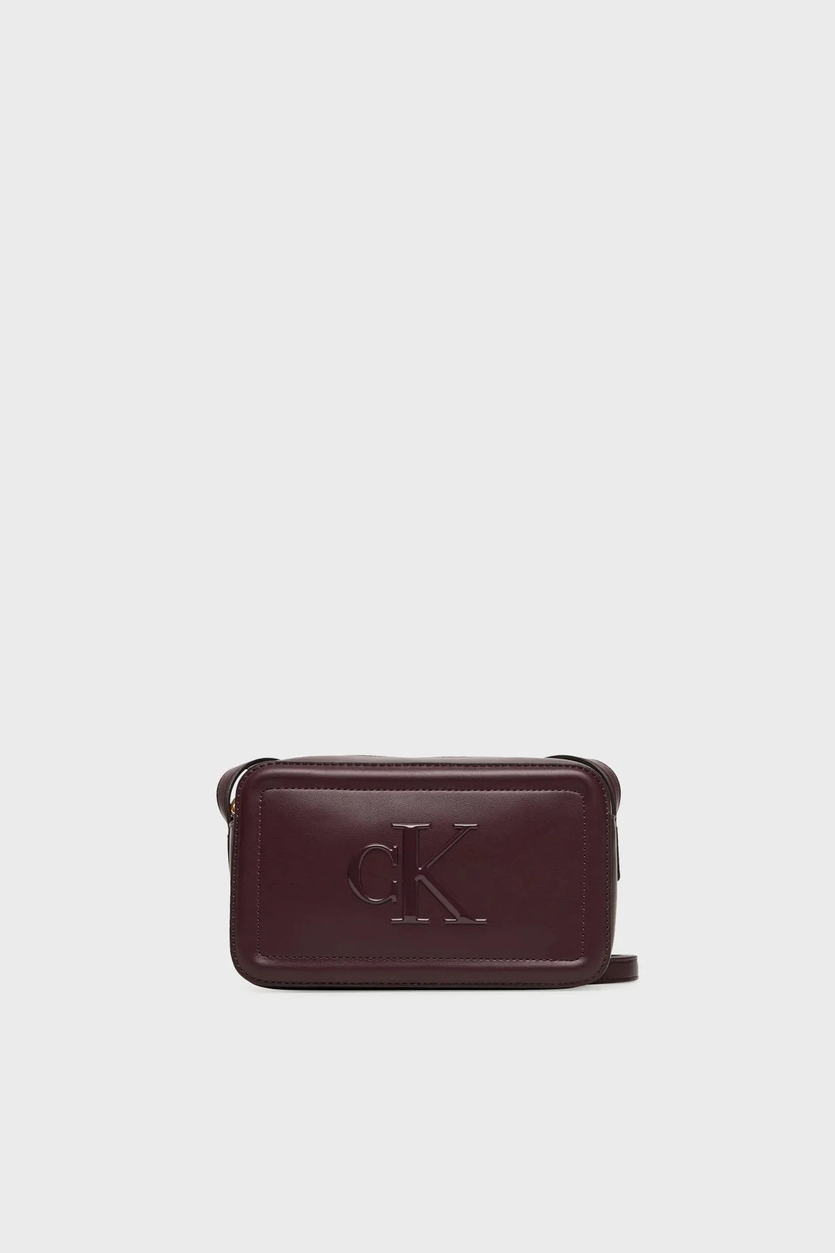 Calvin Klein Logolu Ayarlanabilir Askılı LV04F3220GBAP Bayan Çanta LV04F3220G BAP BORDO - 1