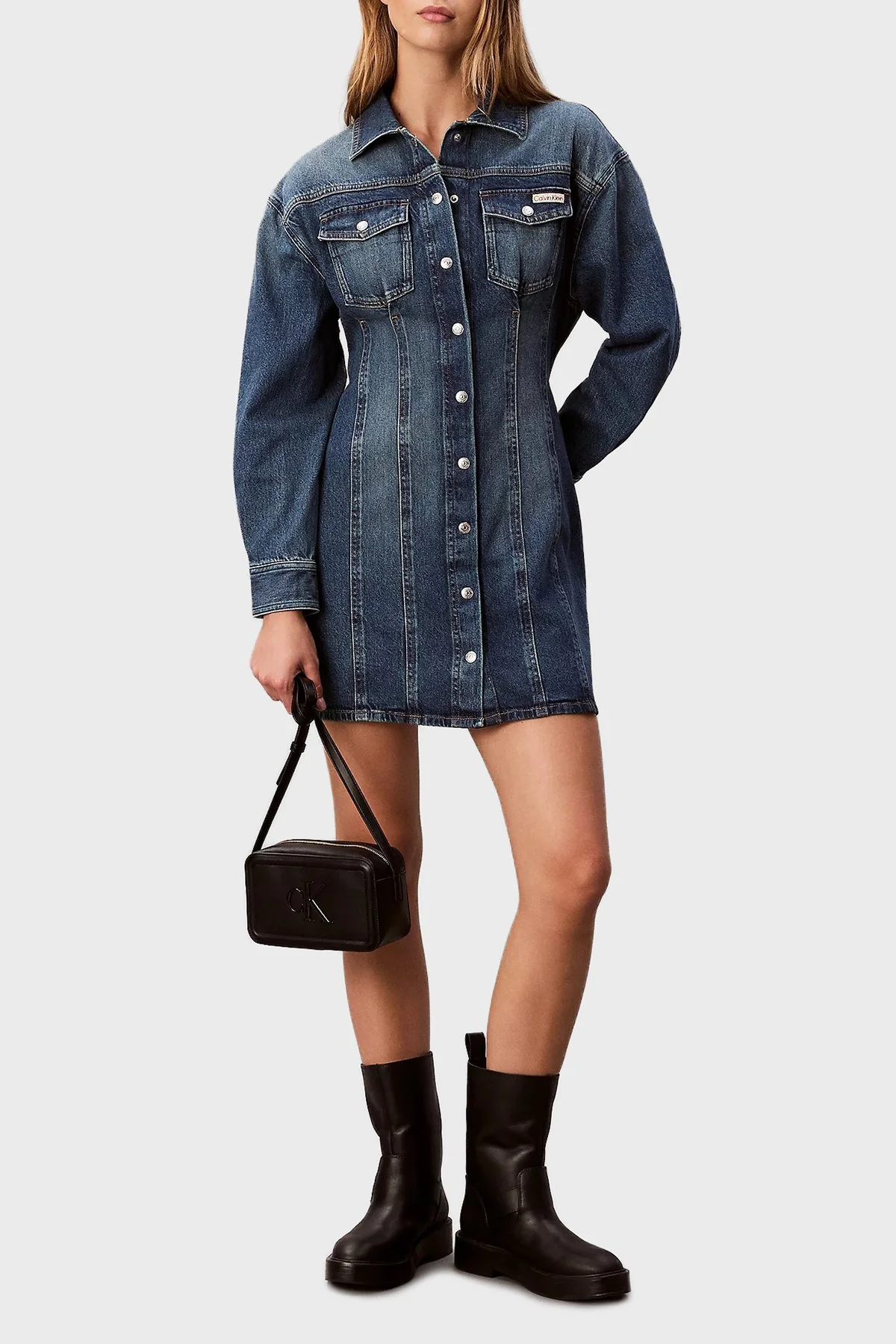 Calvin Klein Logolu Ayarlanabilir Askılı LV04F3220GUB1 Bayan Çanta LV04F3220G UB1 SİYAH - 2