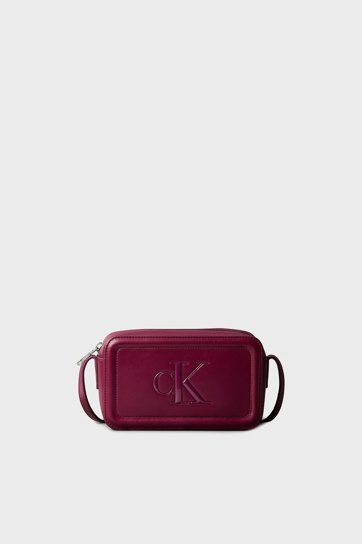 Calvin Klein Logolu Ayarlanabilir Askılı LV04F3220GZ1K Bayan Çanta LV04F3220G Z1K BORDO - 1