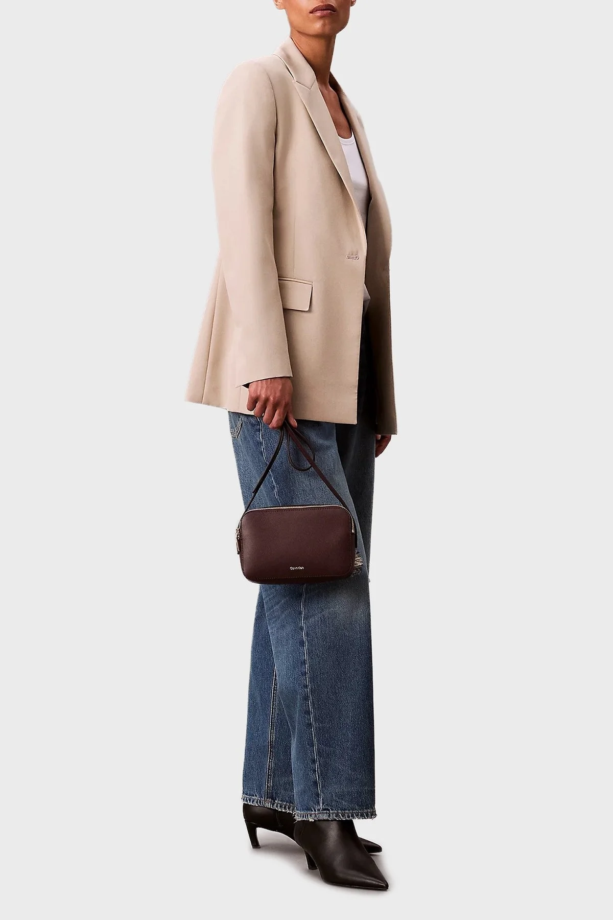 Calvin Klein Logolu Ayarlanabilir Askılı LV04F3276G33A Bayan Çanta LV04F3276G 33A BORDO - 2