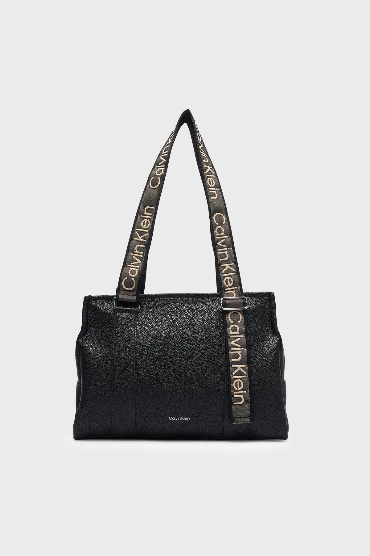 Calvin Klein Logolu Ayarlanabilir Askılı LV04F3644GUB1 Kadın Çanta LV04F3644G UB1 Siyah - 1