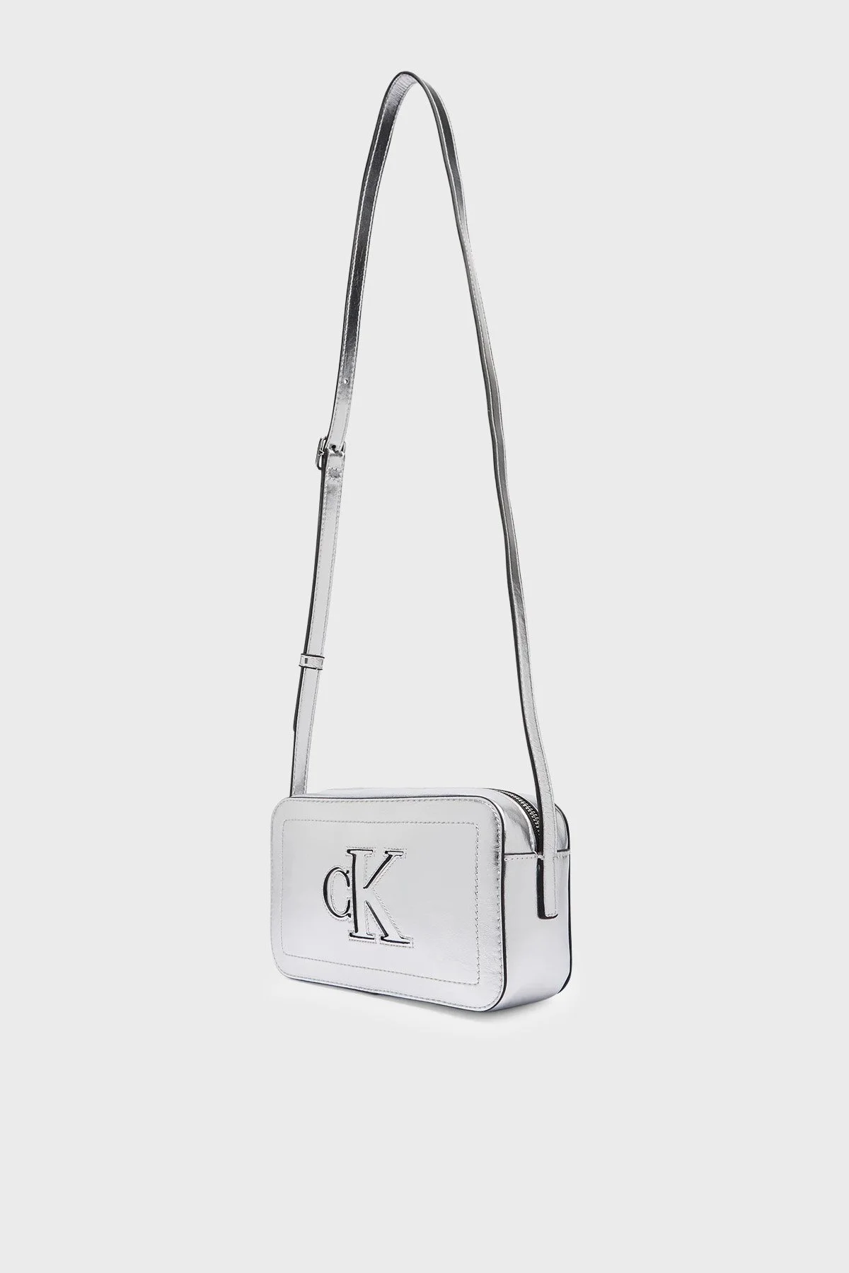 Calvin Klein Logolu Ayarlanabilir Askılı LV04F3896G3JH Kadın Çanta LV04F3896G 3JH Gümüş - 4