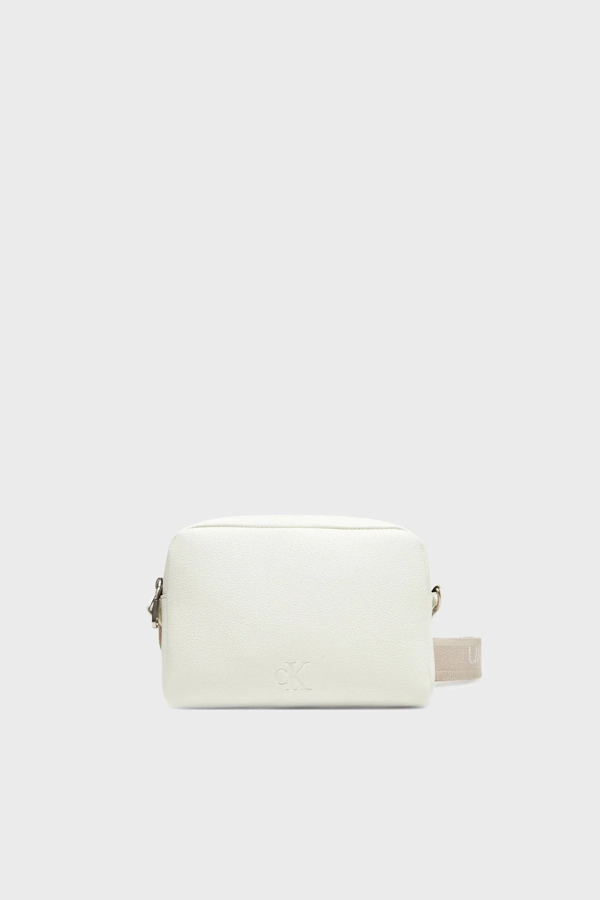 Calvin Klein Logolu Ayarlanabilir Askılı LV04K3124GFUP Bayan Çanta LV04K3124G FUP BEYAZ - 1