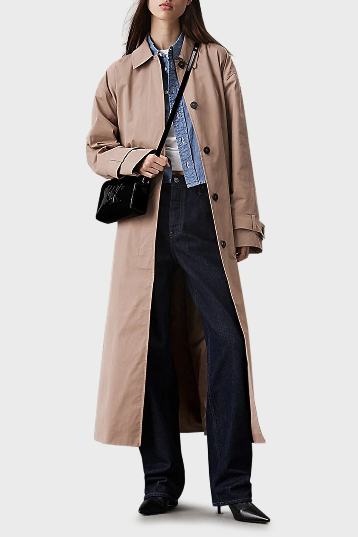 Calvin Klein Logolu Ayarlanabilir Çapraz Askılı Rugan K60K613054BEH Bayan Çanta K60K613054 BEH SİYAH - 2