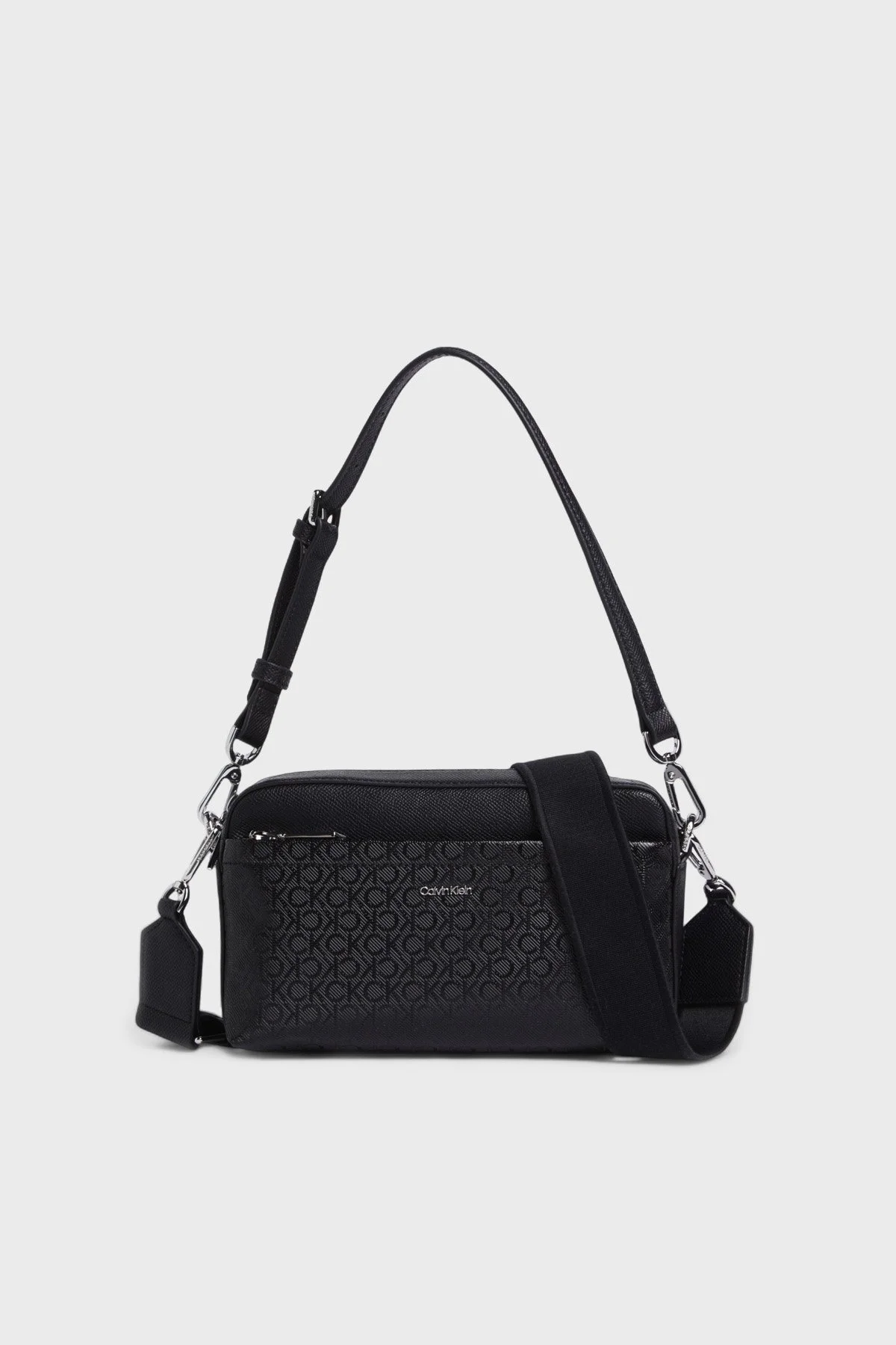 Calvin Klein Logolu Ayarlanabilir Çift Askılı K60K6128080GJ Bayan Çanta K60K612808 0GJ SİYAH - 5