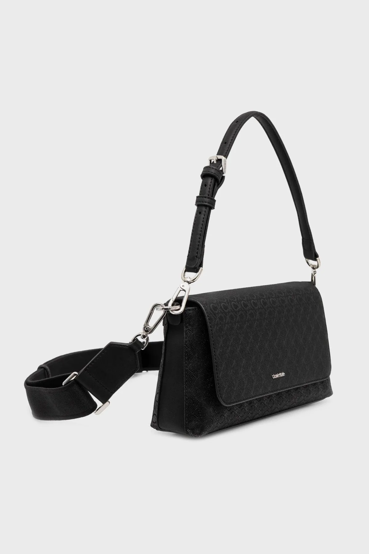 Calvin Klein Logolu Ayarlanabilir Çift Askılı K60K6128150GJ Bayan Çanta K60K612815 0GJ SİYAH - 7