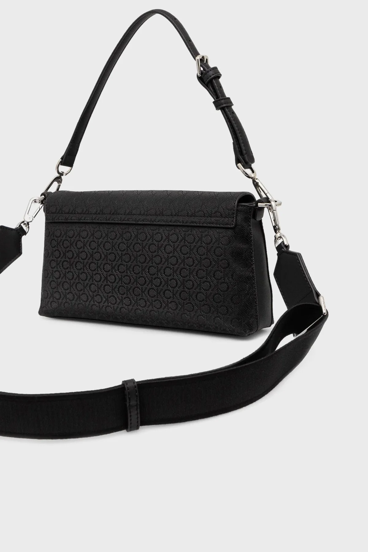 Calvin Klein Logolu Ayarlanabilir Çift Askılı K60K6128150GJ Bayan Çanta K60K612815 0GJ SİYAH - 8