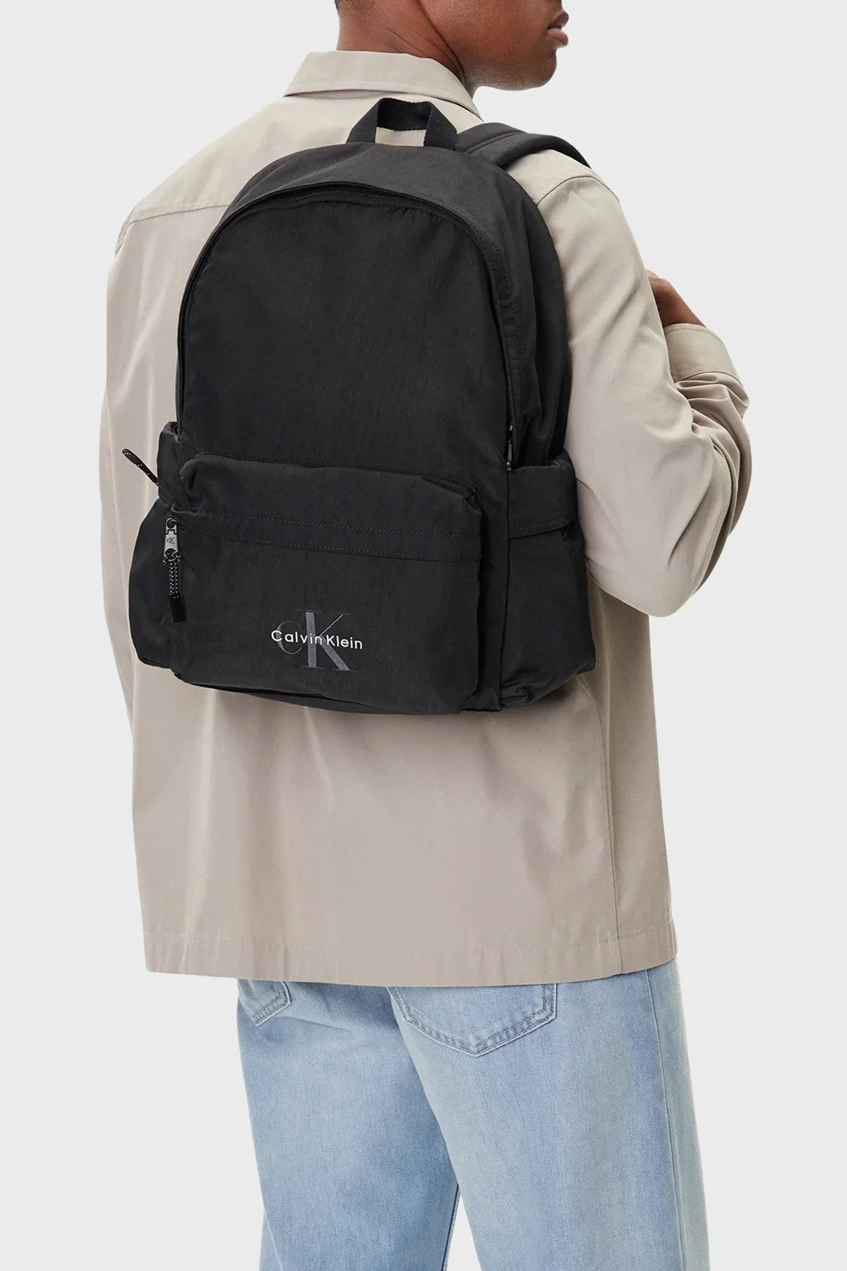 Calvin Klein Logolu Ayarlanabilir Çift Askılı LV04D3114GUB1 Erkek Sırt Çantası LV04D3114G UB1 SİYAH - 2