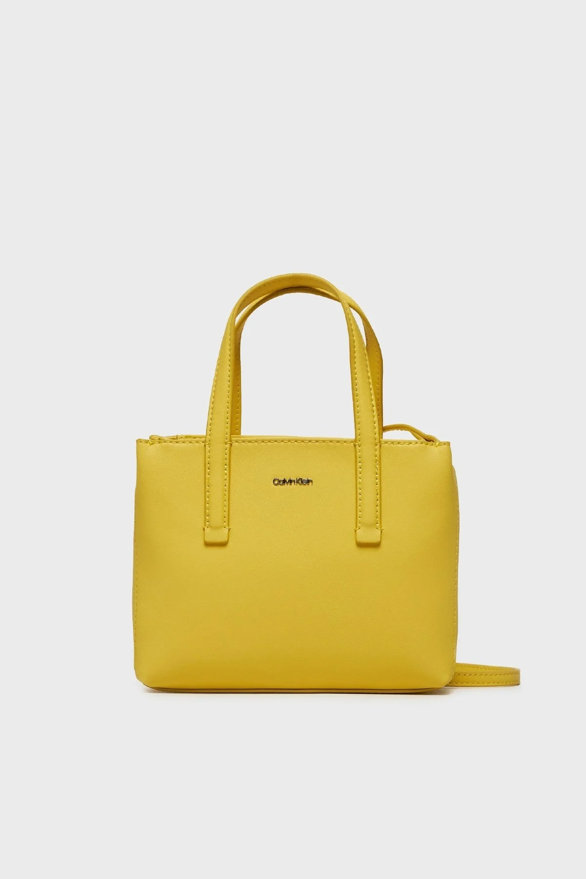 Calvin Klein Logolu Ayarlanabilir Omuz Askılı Mini Tote K60K611675LAF Bayan Çanta K60K611675 LAF SARI - 1