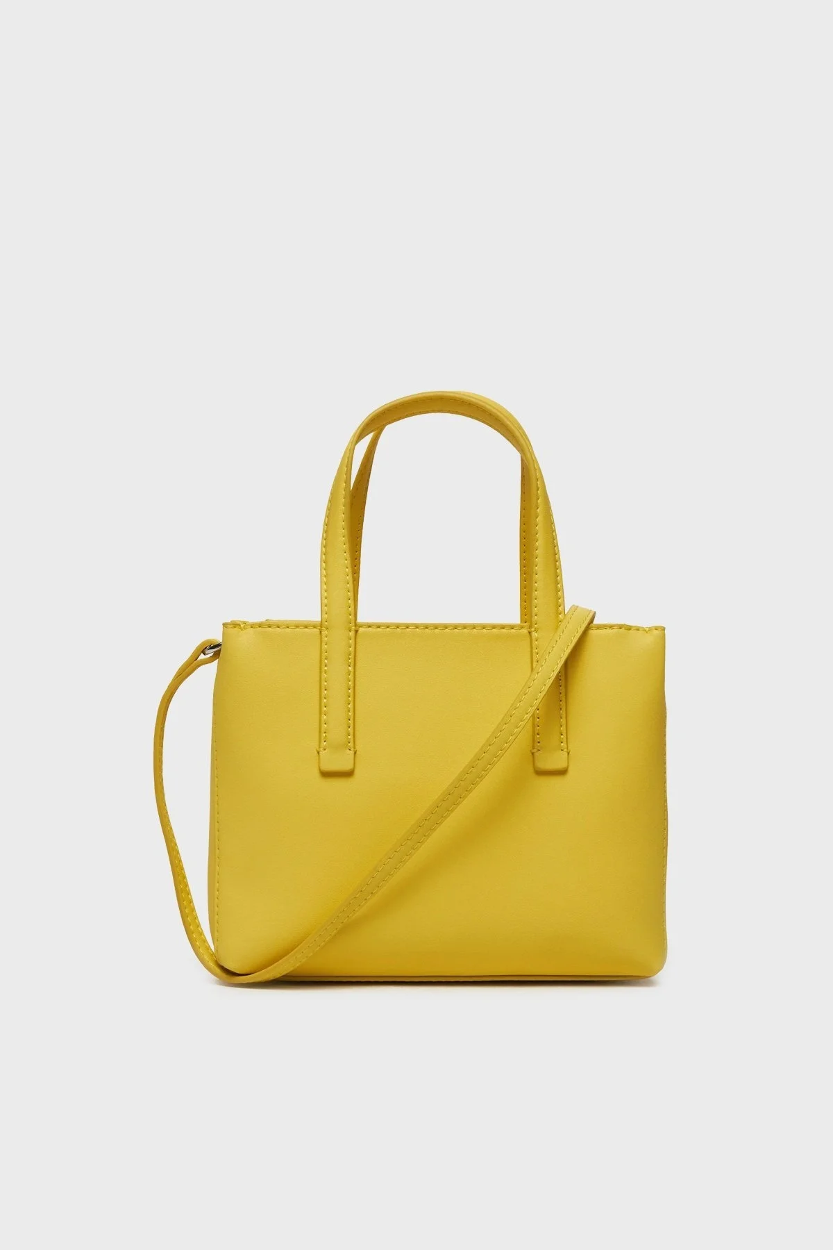 Calvin Klein Logolu Ayarlanabilir Omuz Askılı Mini Tote K60K611675LAF Bayan Çanta K60K611675 LAF SARI - 2