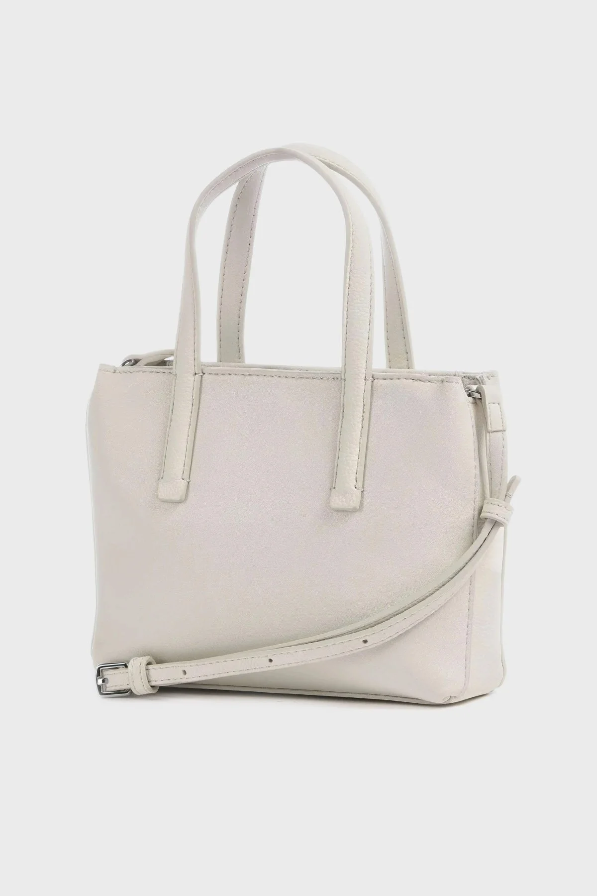 Calvin Klein Logolu Ayarlanabilir Omuz Askılı Mini Tote K60K611873PC4 Bayan Çanta K60K611873 PC4 EKRU - 2