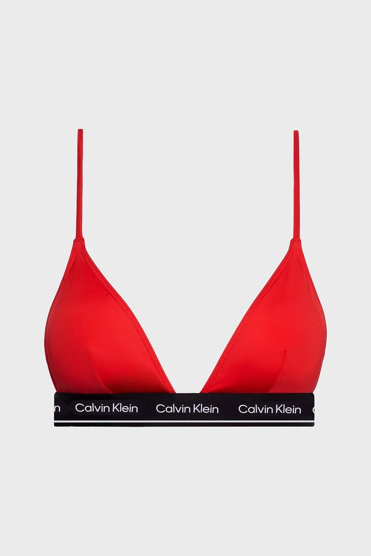 Calvin Klein Logolu Ayarlanabilir Omuz Askılı Üçgen KW0KW02424XNE Bayan Bikini Üstü KW0KW02424 XNE KIRMIZI - 5