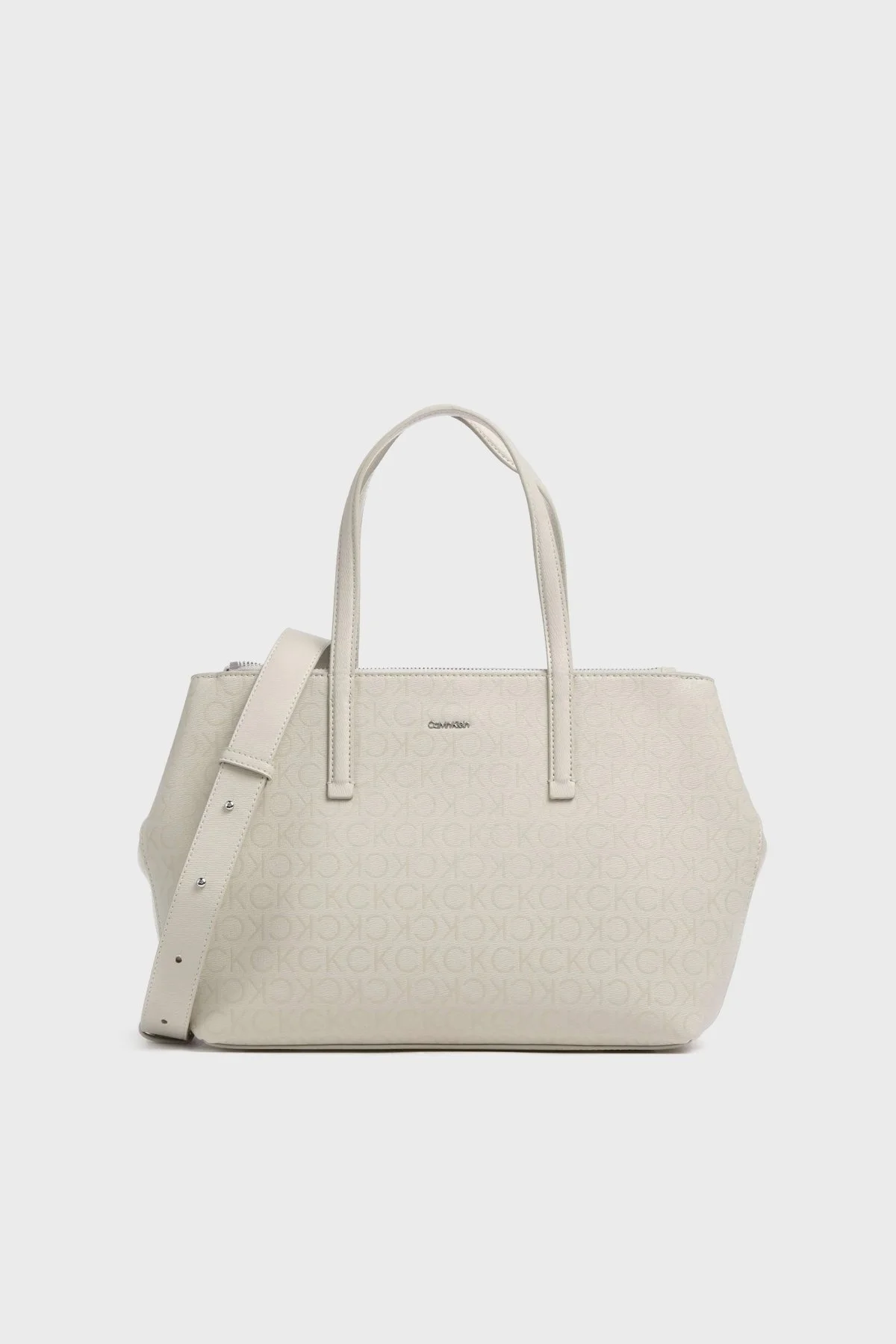 Calvin Klein Logolu Ayarlanabilir ve Çıkarılabilir Omuz Askılı K60K611758PEA Bayan Çanta K60K611758 PEA BEJ - 1