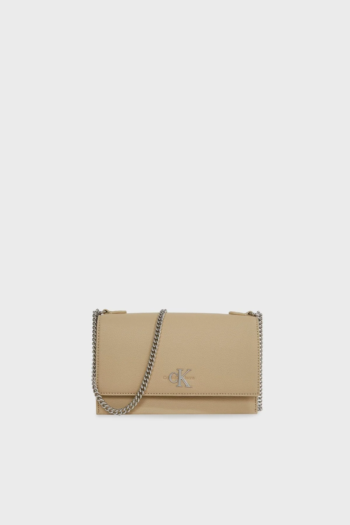 Calvin Klein Logolu Ayarlanabilir Zincir Askılı K60K612233PBF Bayan Çanta K60K612233 PBF BEJ - 5