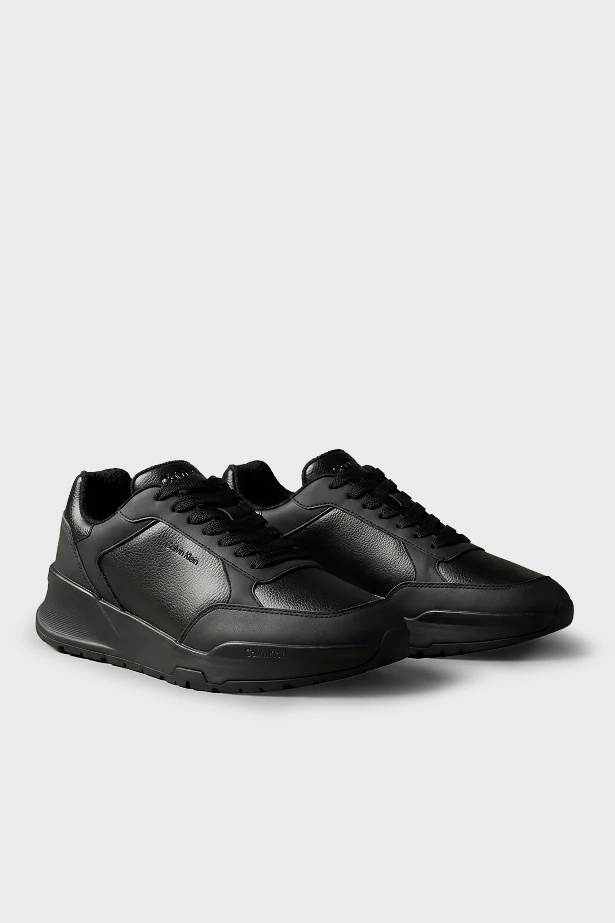 Calvin Klein Logolu Bağcıklı Sneaker HM0HM023090GJ Erkek Ayakkabı HM0HM02309 0GJ Siyah - 3