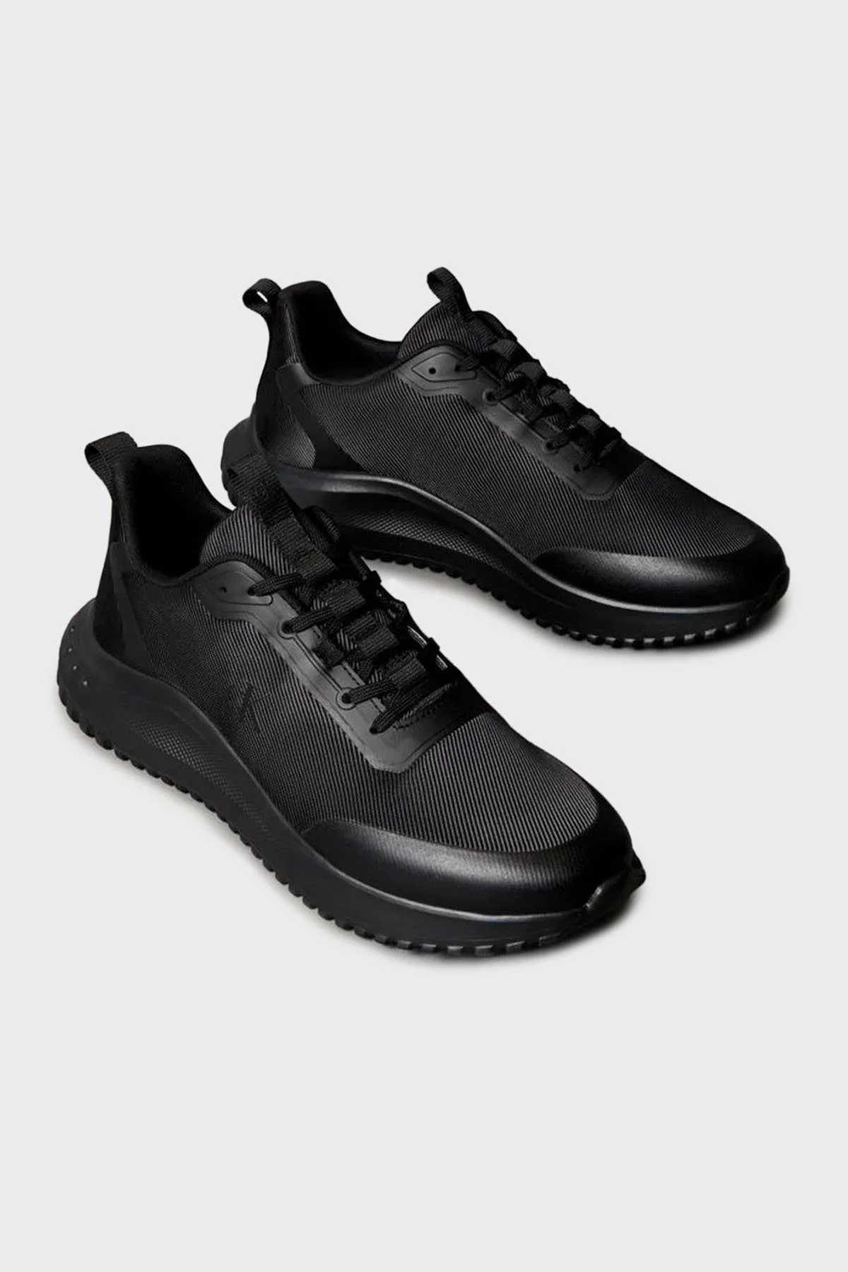 Calvin Klein Logolu Bağcıklı Sneaker YM0YM014420GJ Erkek Ayakkabı YM0YM01442 0GJ SİYAH - 3