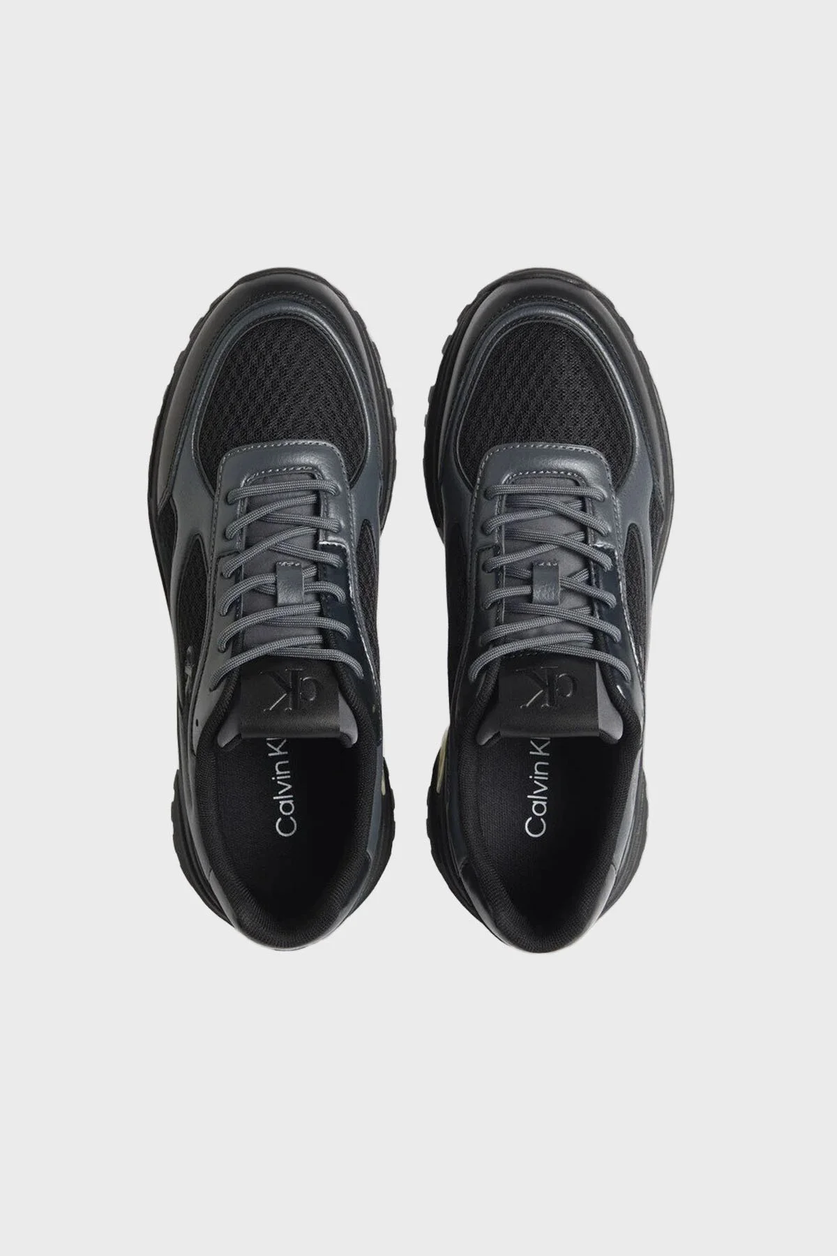 Calvin Klein Logolu Bağcıklı Sneaker YM0YM0145101O Erkek Ayakkabı YM0YM01451 01O SİYAH - 3