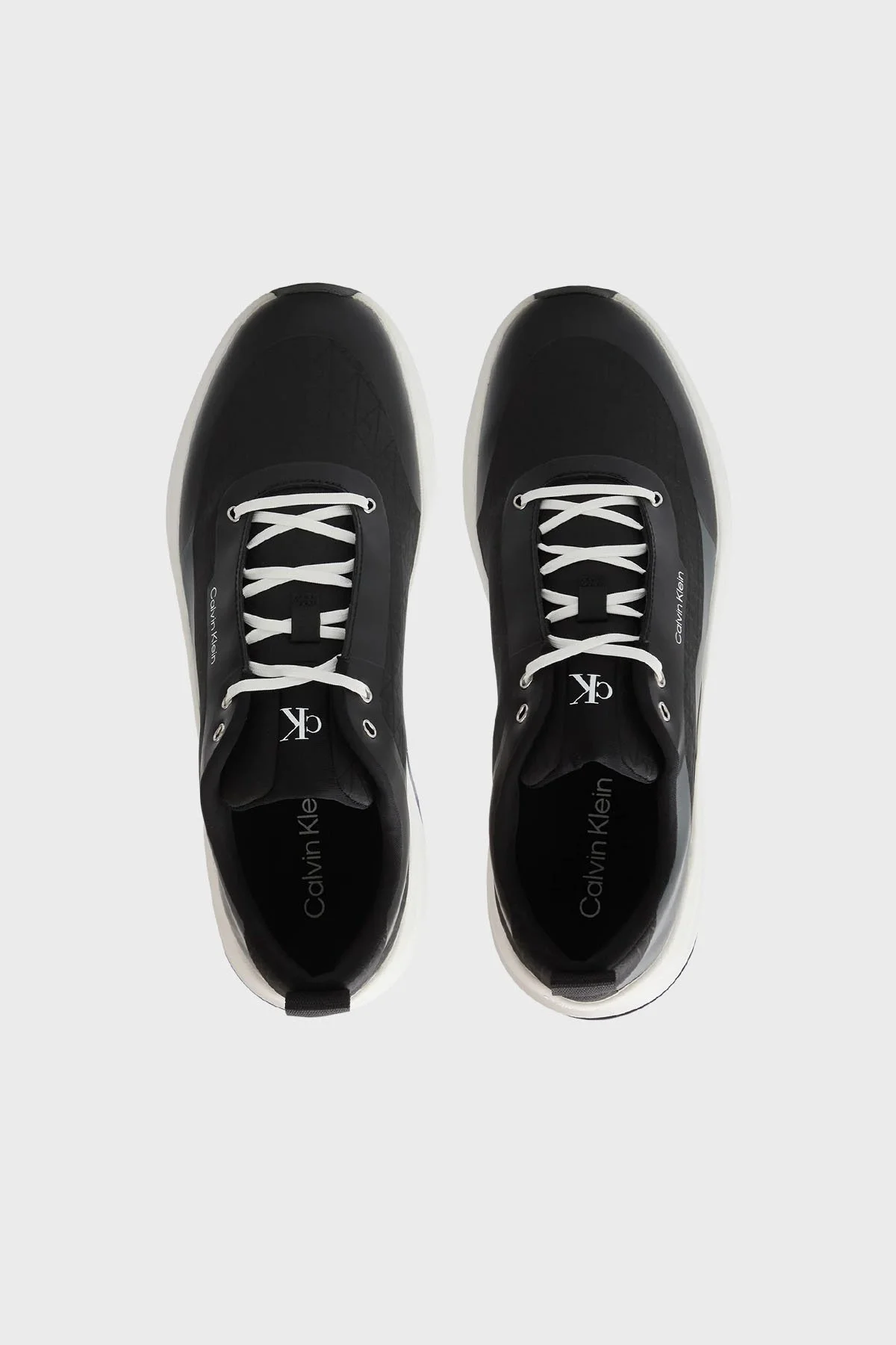 Calvin Klein Logolu Bağcıklı Sneaker YM0YM0145601F Erkek Ayakkabı YM0YM01456 01F SİYAH - 4