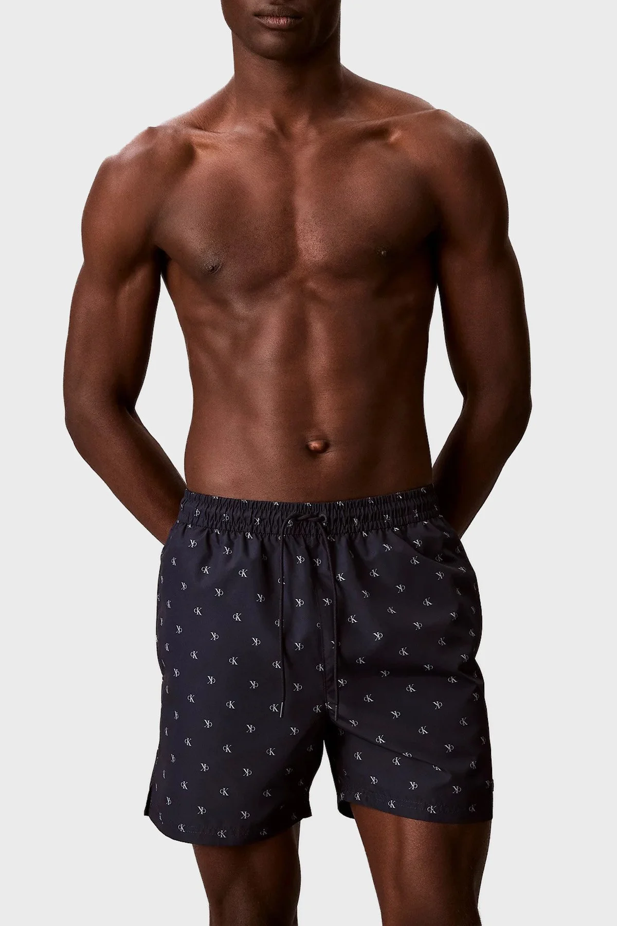 Calvin Klein Logolu Bağlamalı V00N610272QR Erkek Mayo Short LV00N61027 2QR LACİVERT - 1