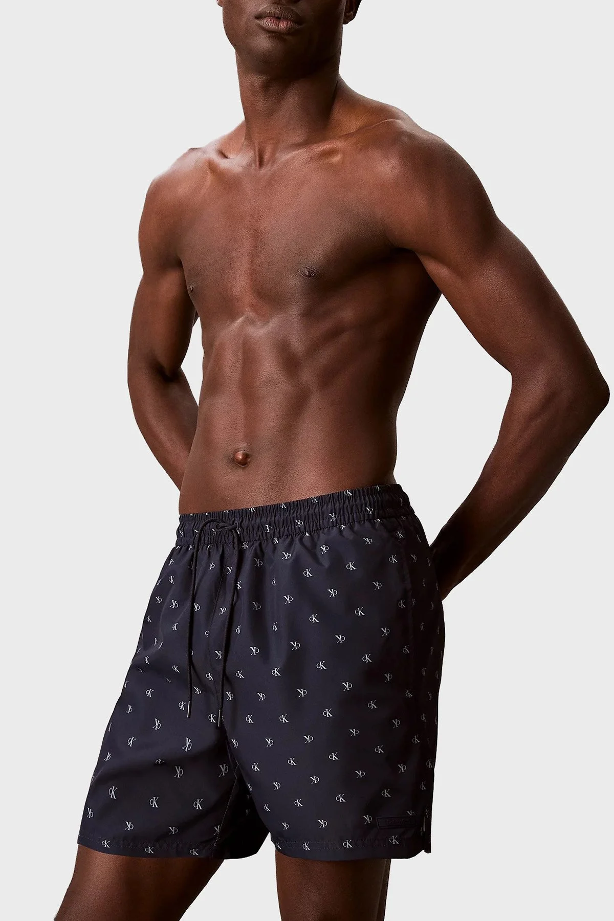 Calvin Klein Logolu Bağlamalı V00N610272QR Erkek Mayo Short LV00N61027 2QR LACİVERT - 4