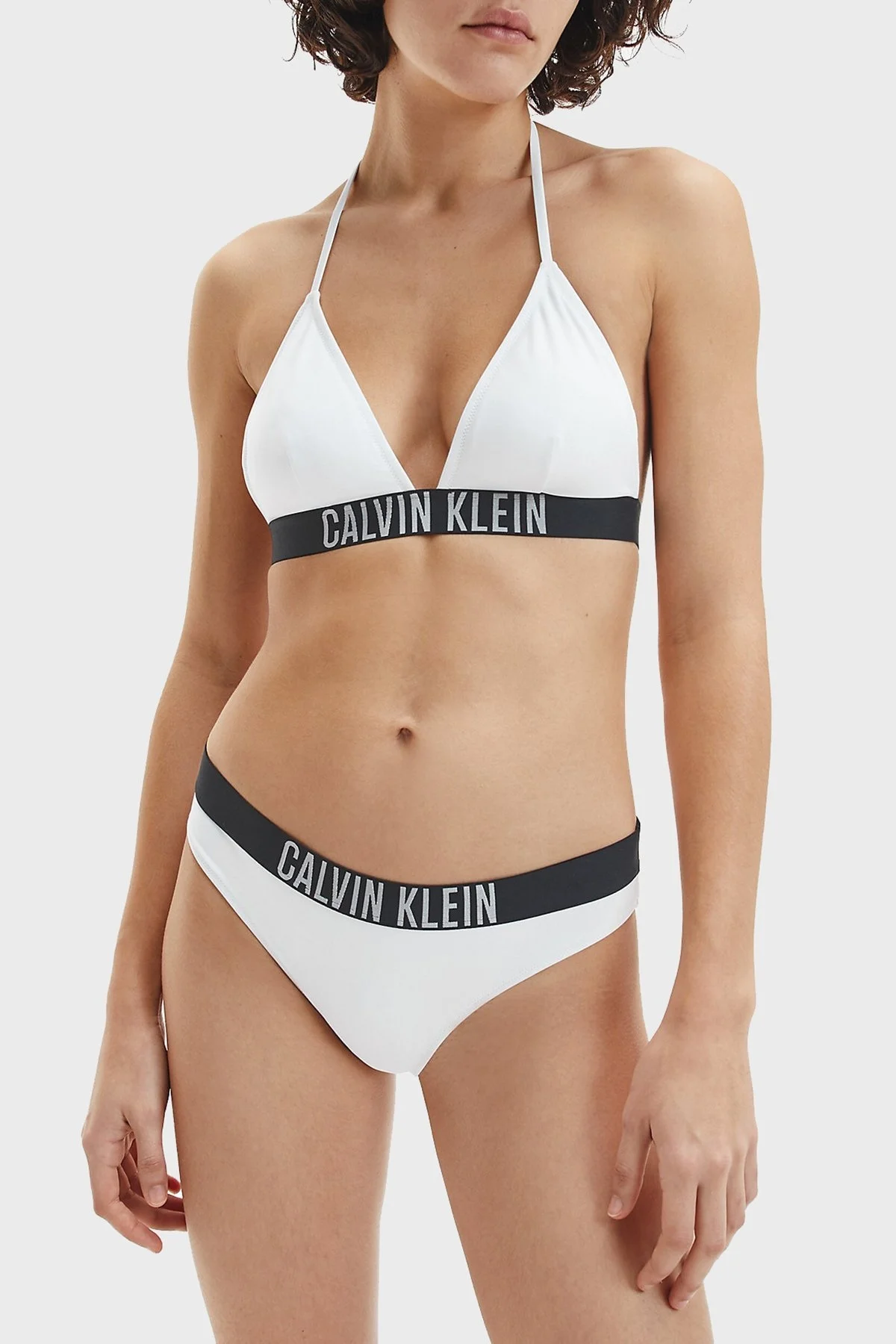 Calvin Klein Logolu Bayan Bikini Altı KW0KW01859 YCD BEYAZ - 1