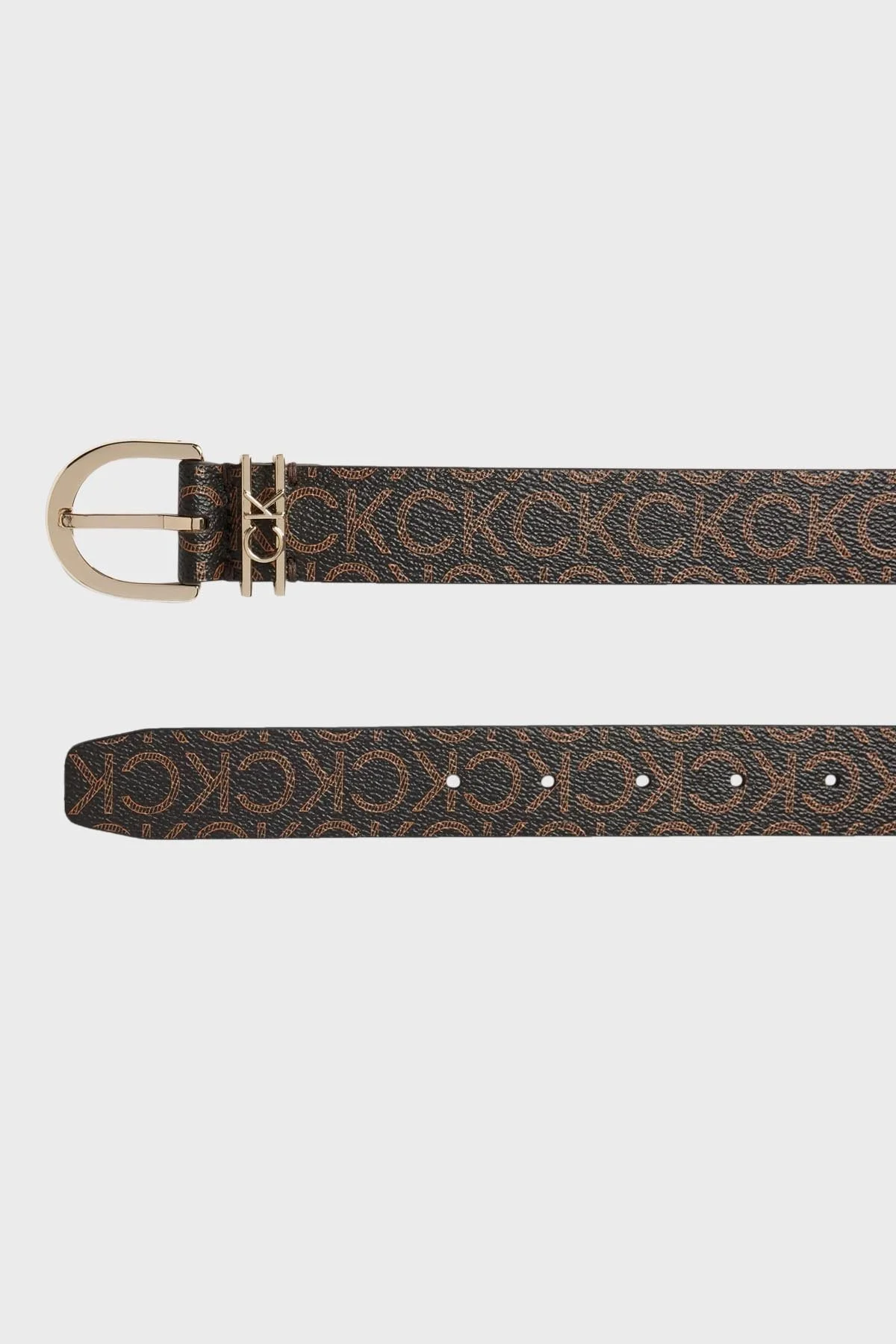 Calvin Klein Logolu Bayan Kemer K60K610651 0HD KAHVE - 3