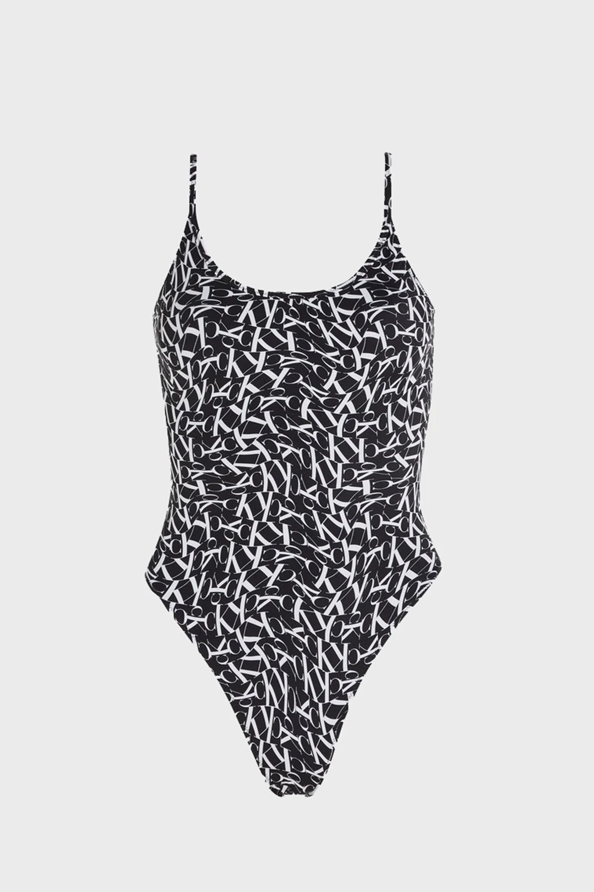 Calvin Klein Logolu Bayan Mayo KW0KW02086 0GL SİYAH-BEYAZ - 3