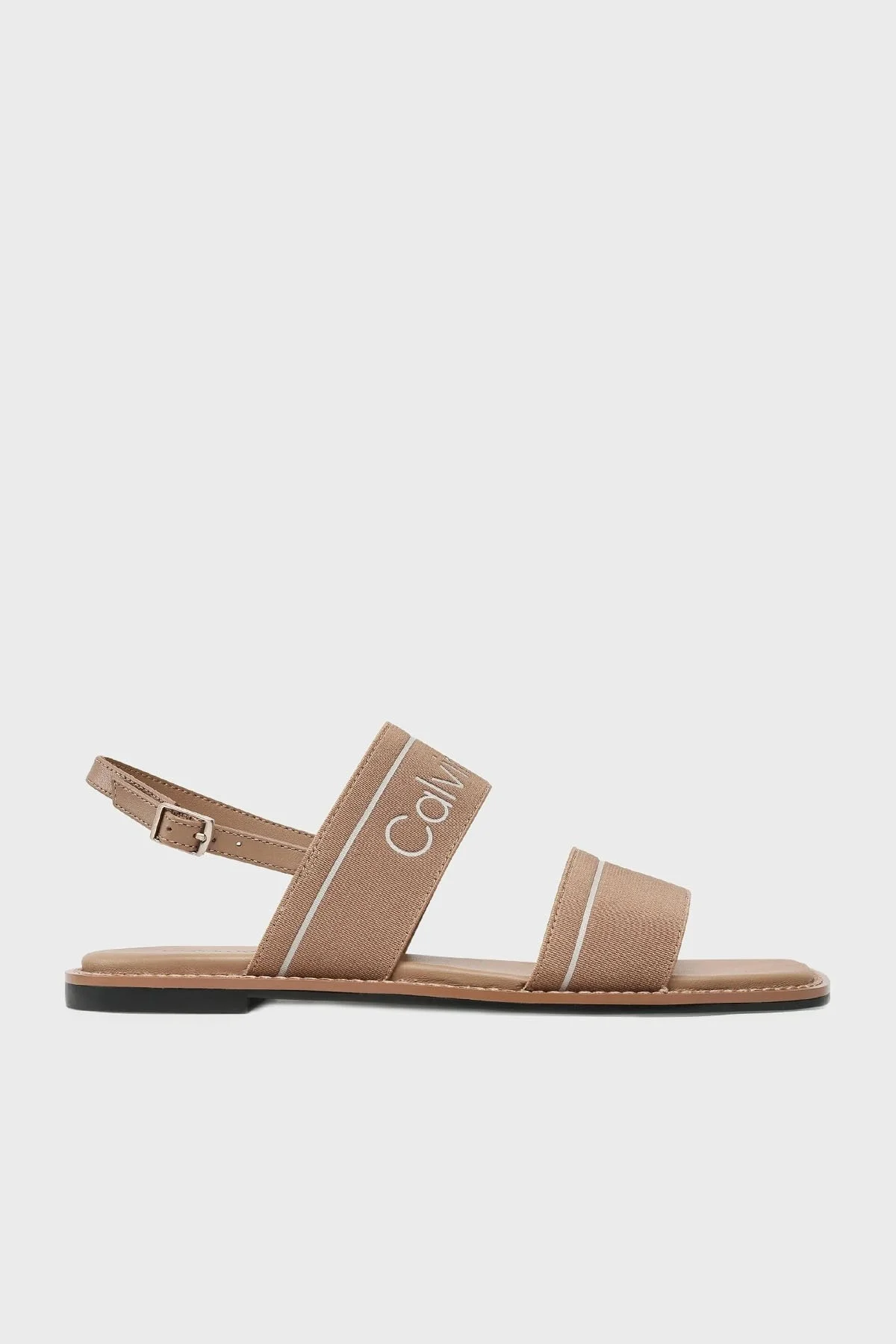 Calvin Klein Logolu Bayan Sandalet HW0HW01496 RBC KAHVE - 1