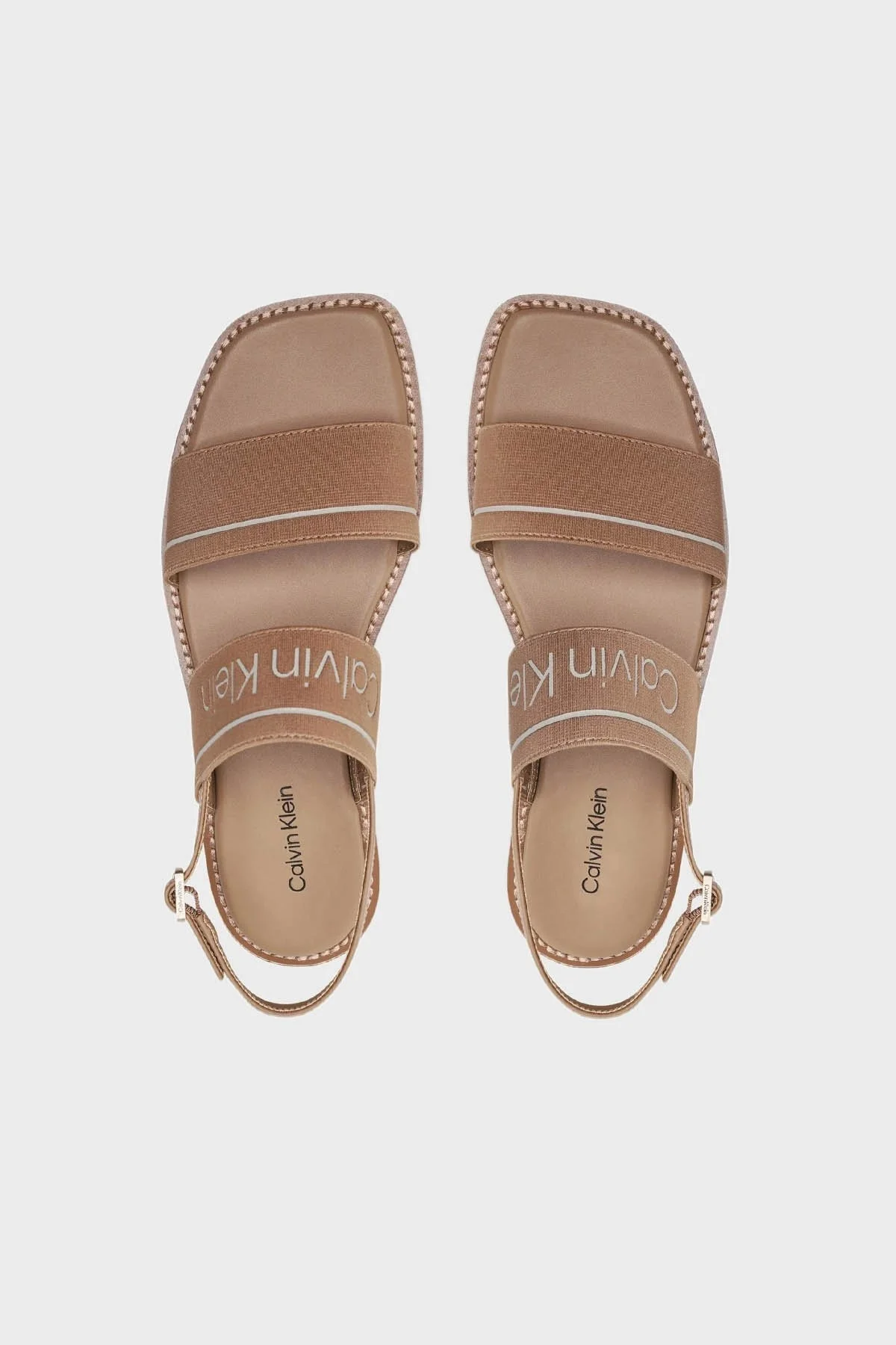 Calvin Klein Logolu Bayan Sandalet HW0HW01496 RBC KAHVE - 5