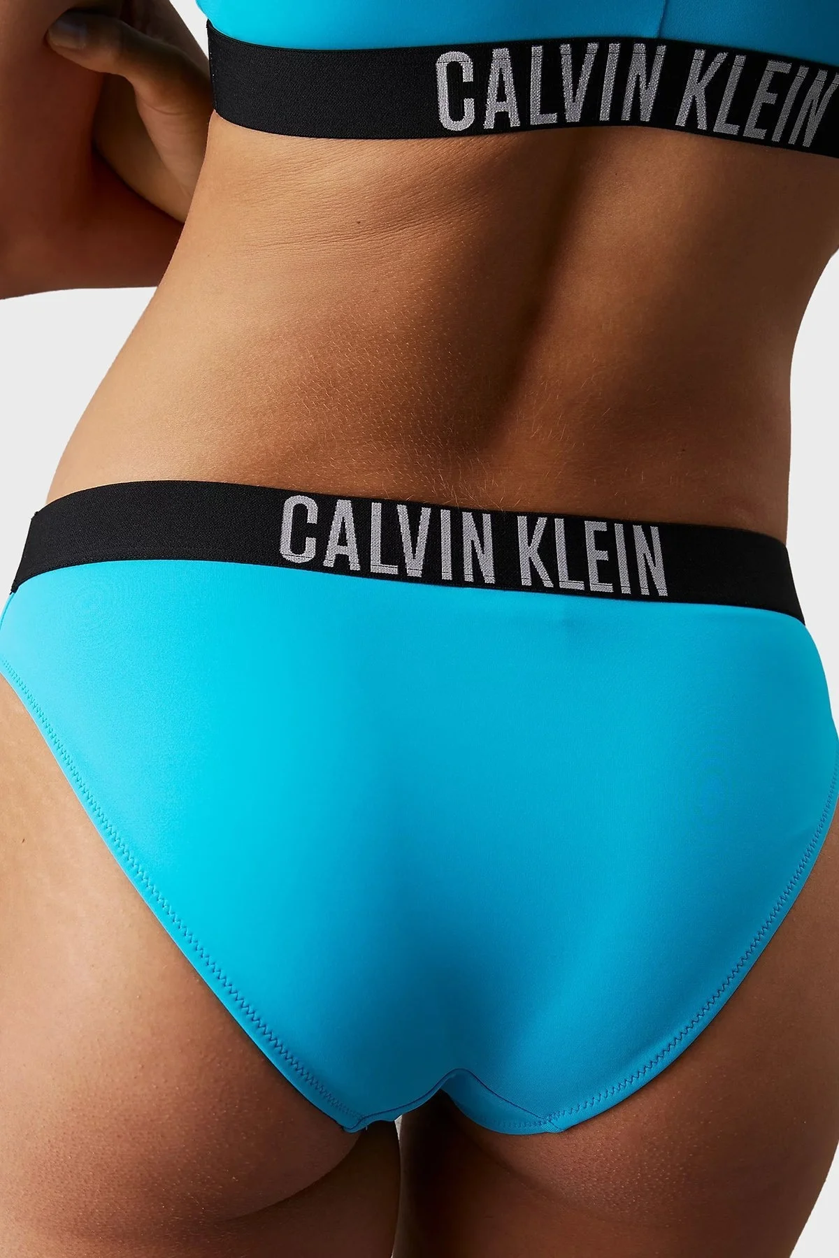 Calvin Klein Logolu Bel Bantlı KW0KW02856CVJ Bayan Bikini Altı KW0KW02856 CVJ MAVİ - 8