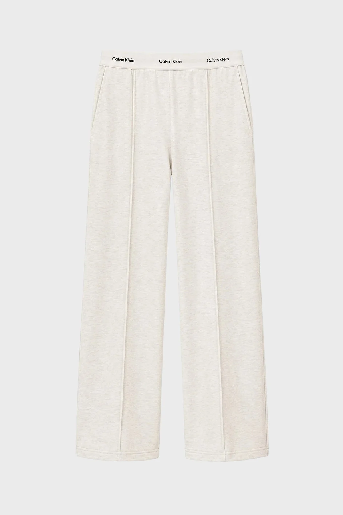Calvin Klein Logolu Bel Detaylı Geniş Paça LV047G253GP4P Kadın Pantolon LV047G253G P4P BEJ - 5