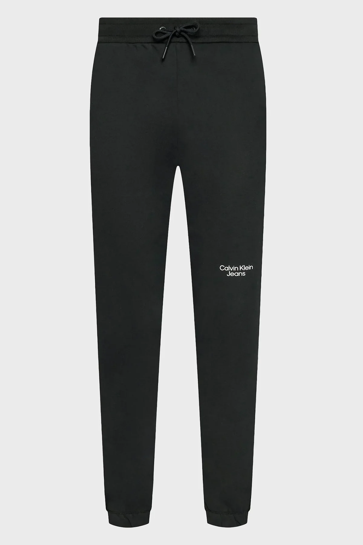 Calvin Klein Logolu Belden Bağlamalı % 100 Pamuk Jogger Erkek Pantolon J30J320590 BEH SİYAH - 5