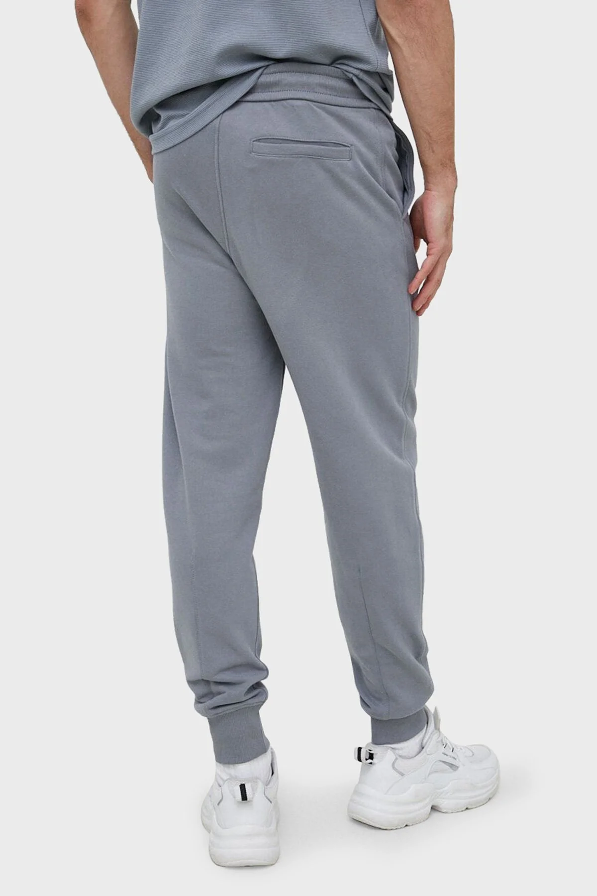 Calvin Klein Logolu Belden Bağlamalı Cepli % 100 Pamuk Jogger J30J322484PN6 Erkek Pantolon J30J322484 PN6 GRİ - 4