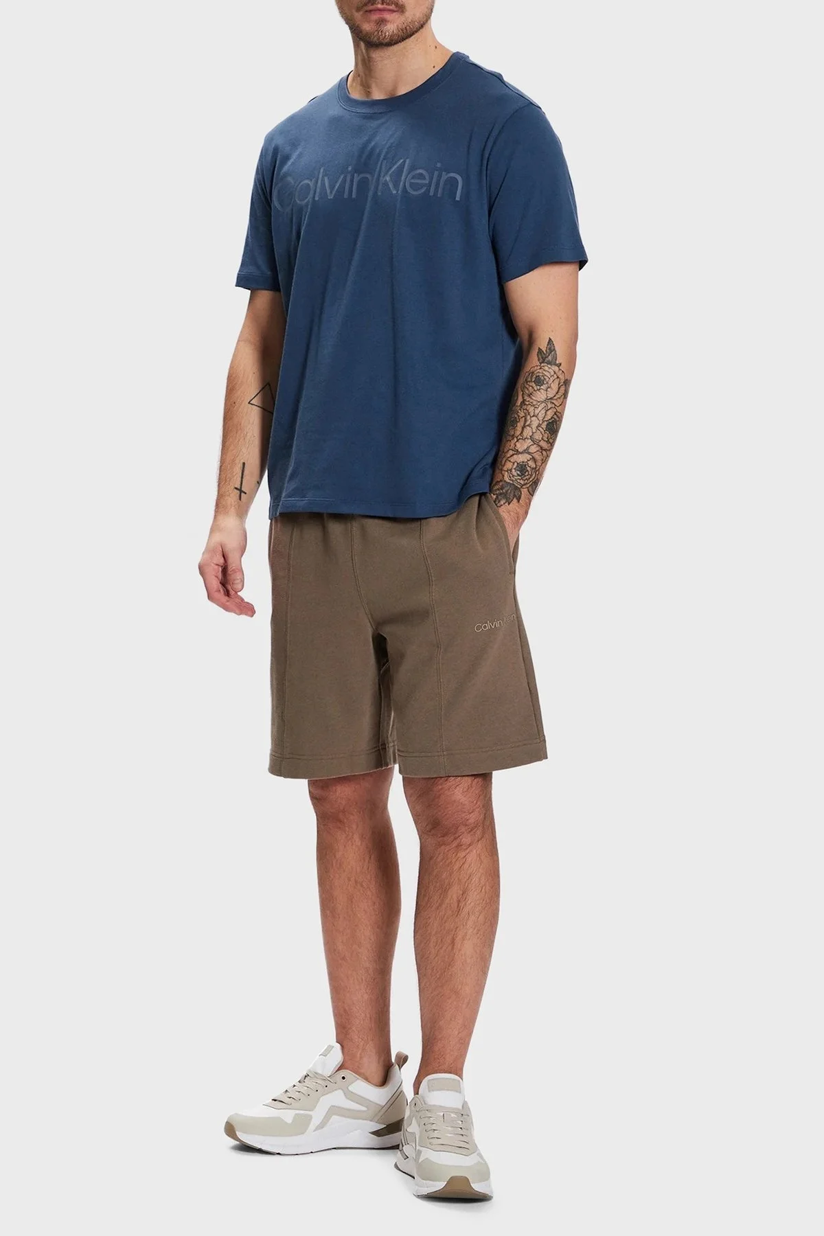 Calvin Klein Logolu Belden Bağlamalı Cepli Relaxed Fit 00GMS3S8058HU Erkek Short 00GMS3S805 8HU Olive - 2