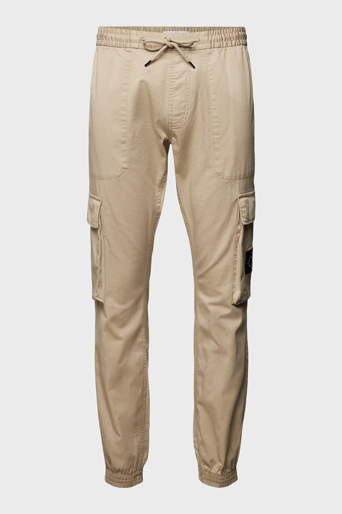 Calvin Klein Logolu Belden Bağlamalı Cepli Skinny Kargo J30J324696PED Erkek Pantolon J30J324696 PED BEJ - 5