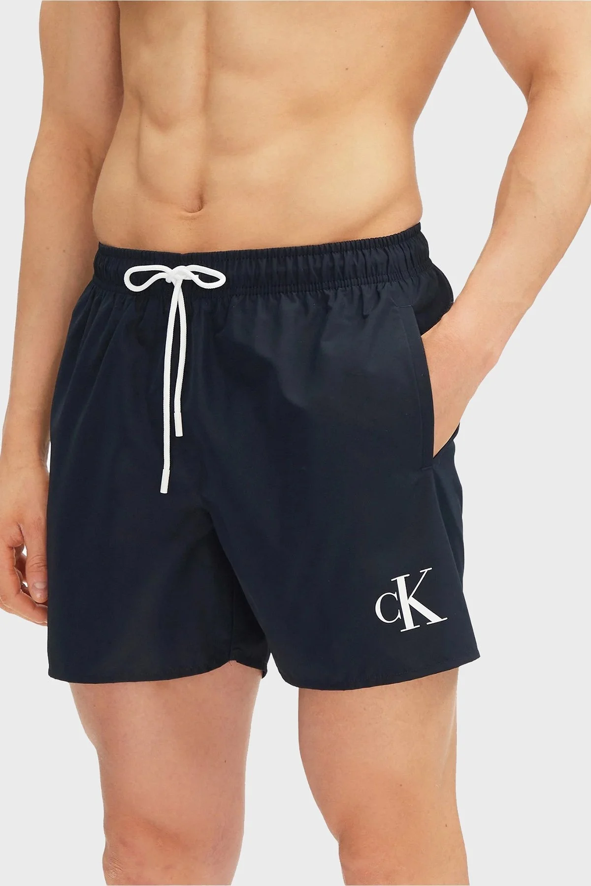 Calvin Klein Logolu Belden Bağlamalı KM0KM01101CEF Erkek Mayo Short KM0KM01101 CEF LACİVERT - 5