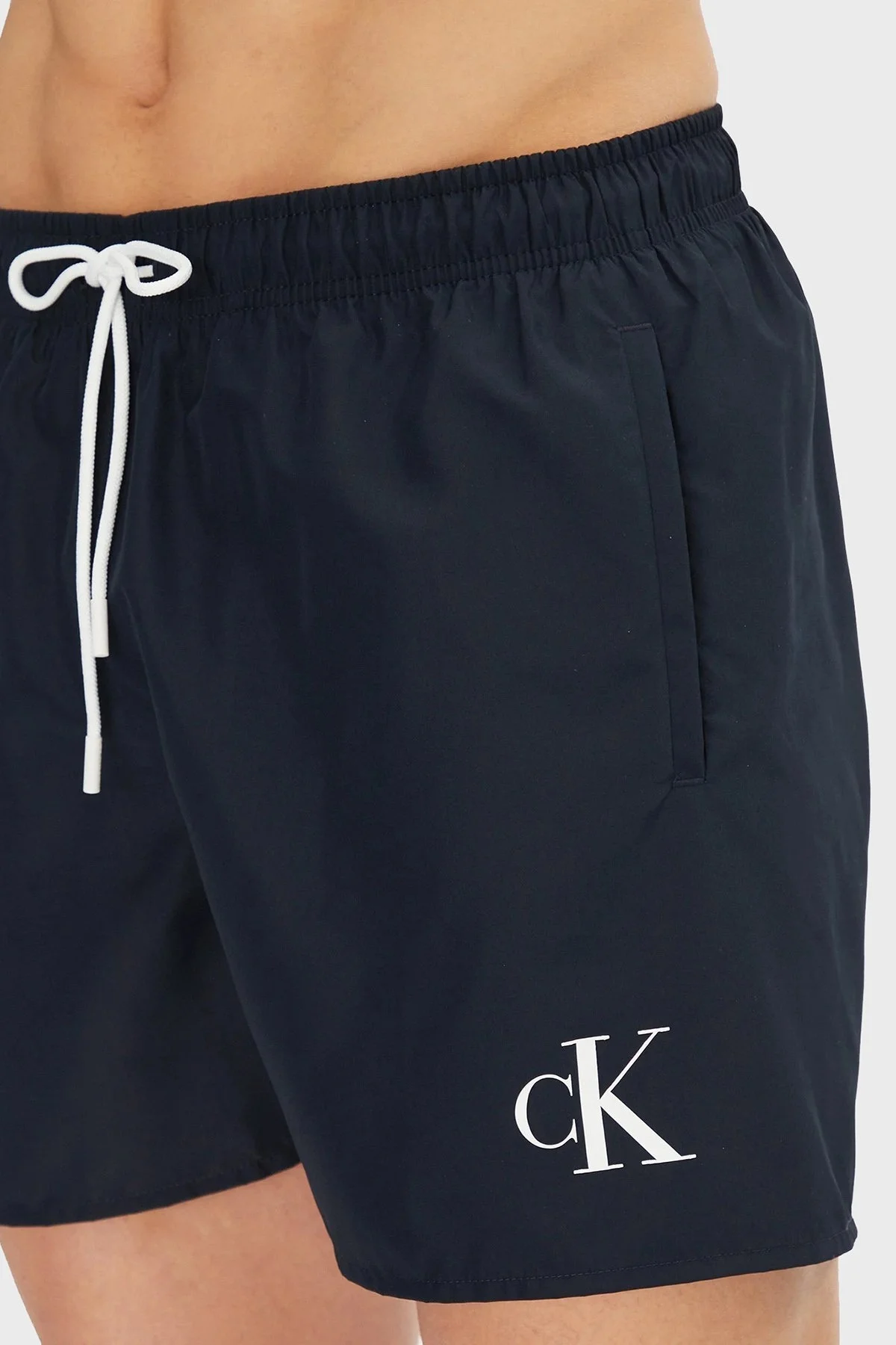 Calvin Klein Logolu Belden Bağlamalı KM0KM01101CEF Erkek Mayo Short KM0KM01101 CEF LACİVERT - 8