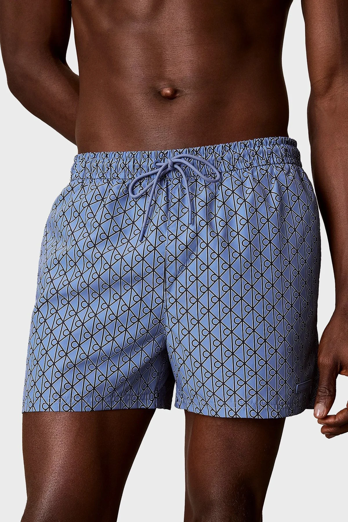 Calvin Klein Logolu Belden Bağlamalı LV00N6102832W Erkek Mayo Short LV00N61028 32W MAVİ - 1