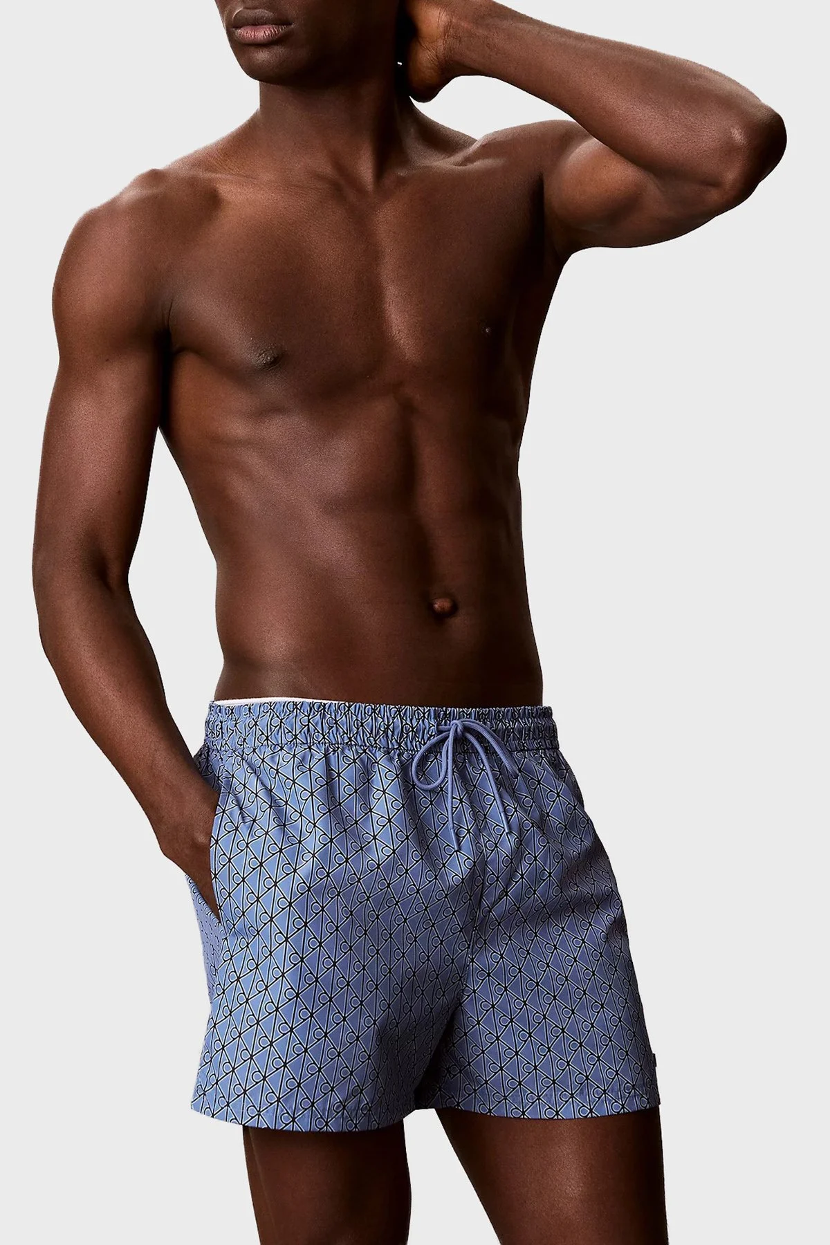 Calvin Klein Logolu Belden Bağlamalı LV00N6102832W Erkek Mayo Short LV00N61028 32W MAVİ - 4