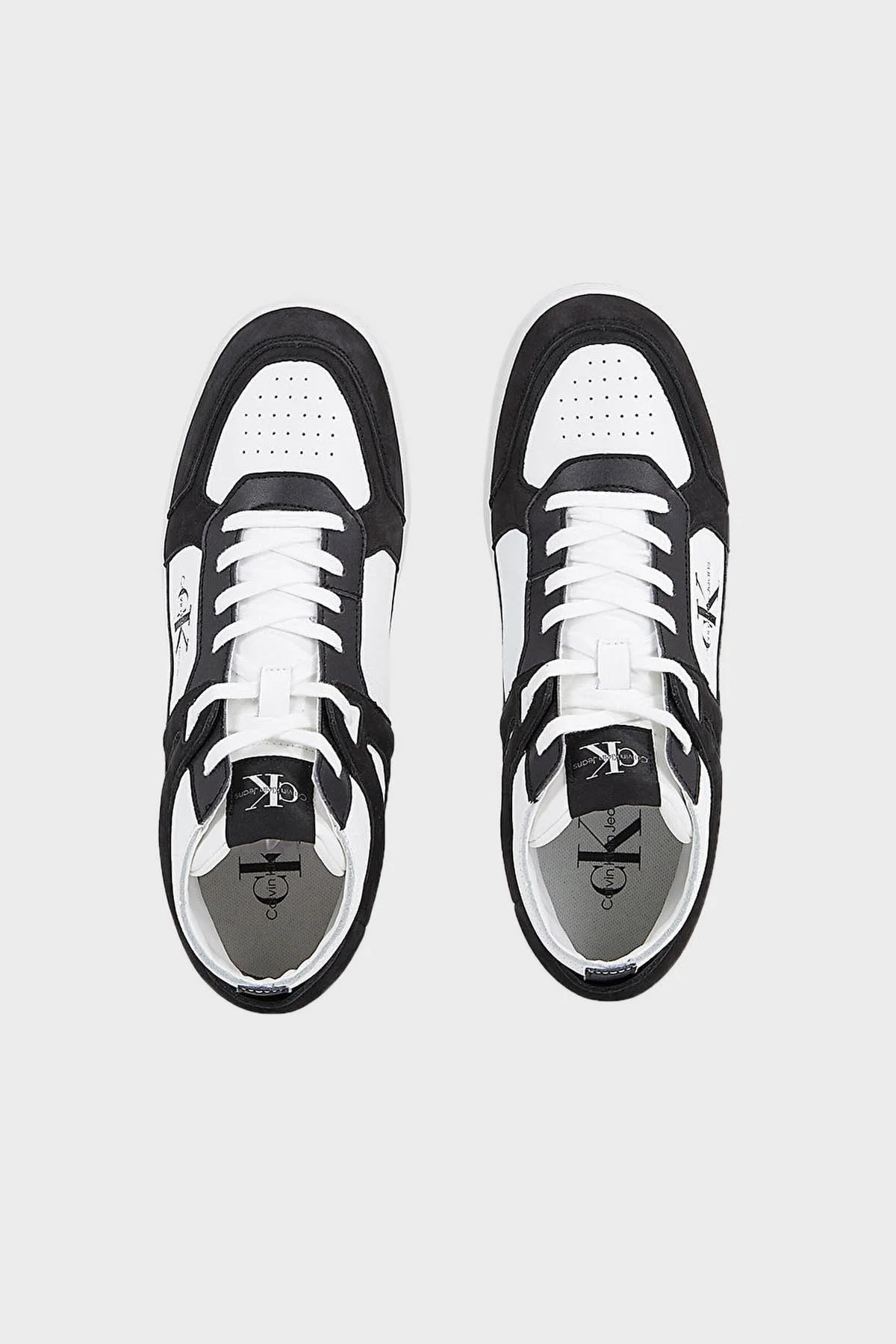 Calvin Klein Logolu Bilekli Sneaker YM0YM0088301W Erkek Ayakkabı YM0YM00883 01W SİYAH-BEYAZ - 3
