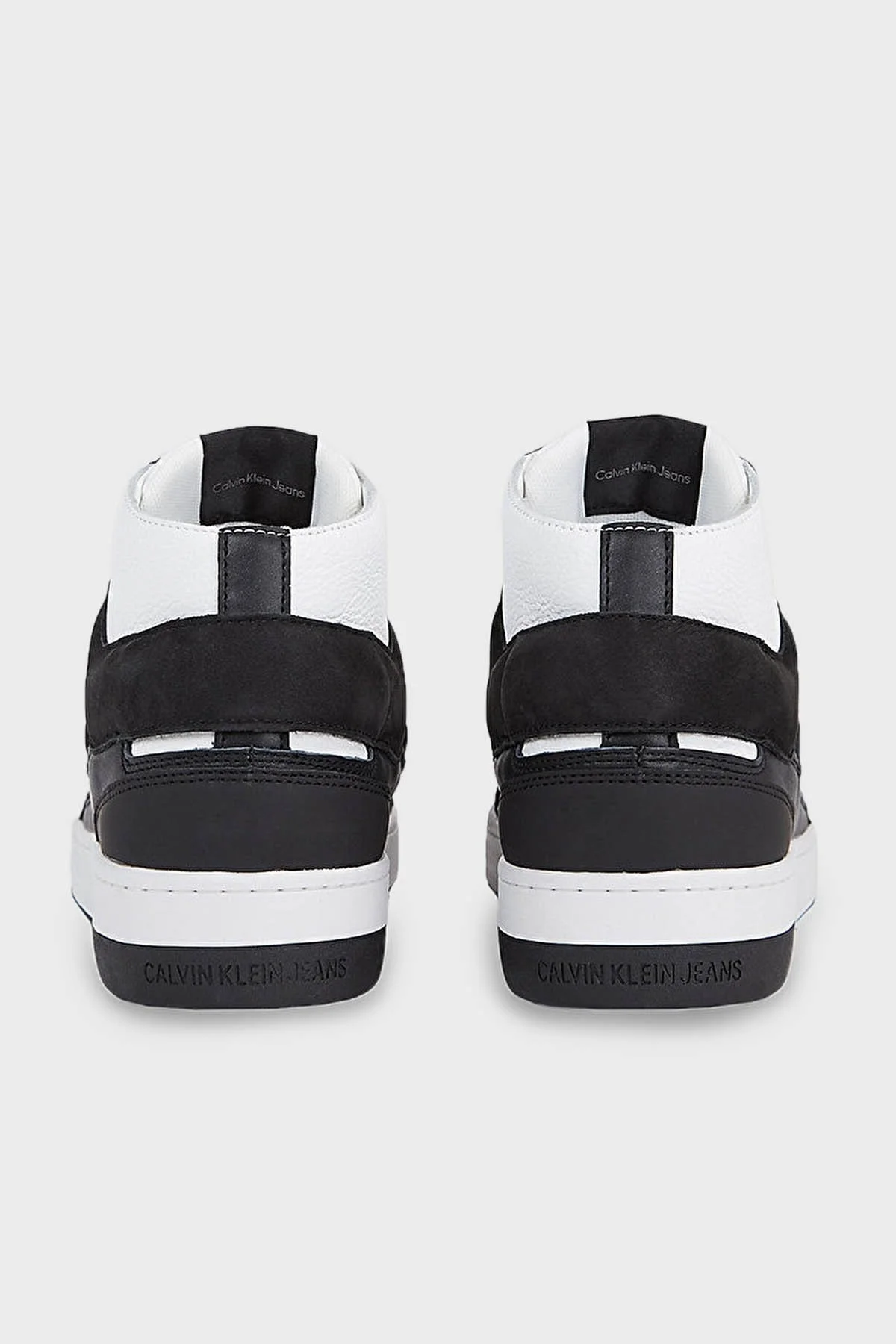 Calvin Klein Logolu Bilekli Sneaker YM0YM0088301W Erkek Ayakkabı YM0YM00883 01W SİYAH-BEYAZ - 4