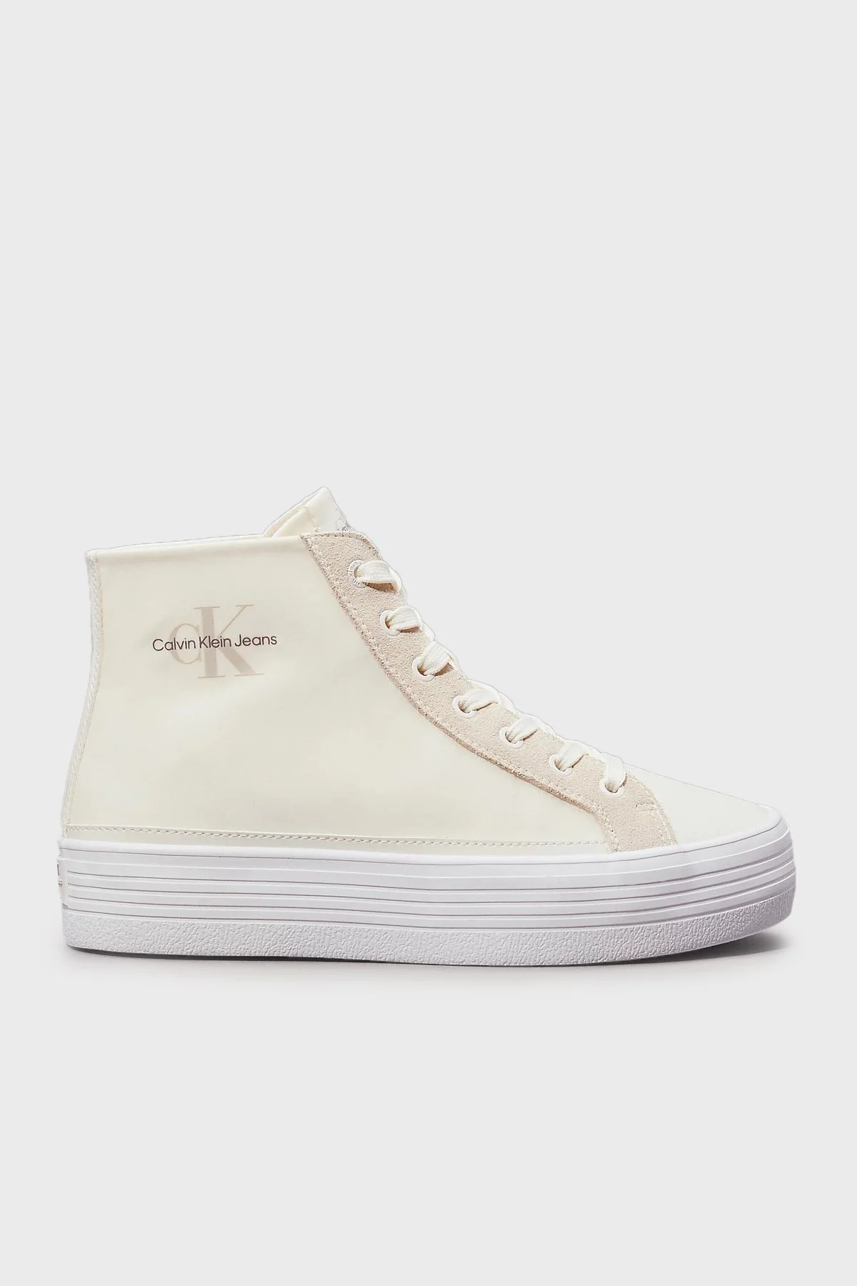 Calvin Klein Logolu Bilekli Sneaker YW0YW014910GI Bayan Ayakkabı YW0YW01491 0GI KREM - 7