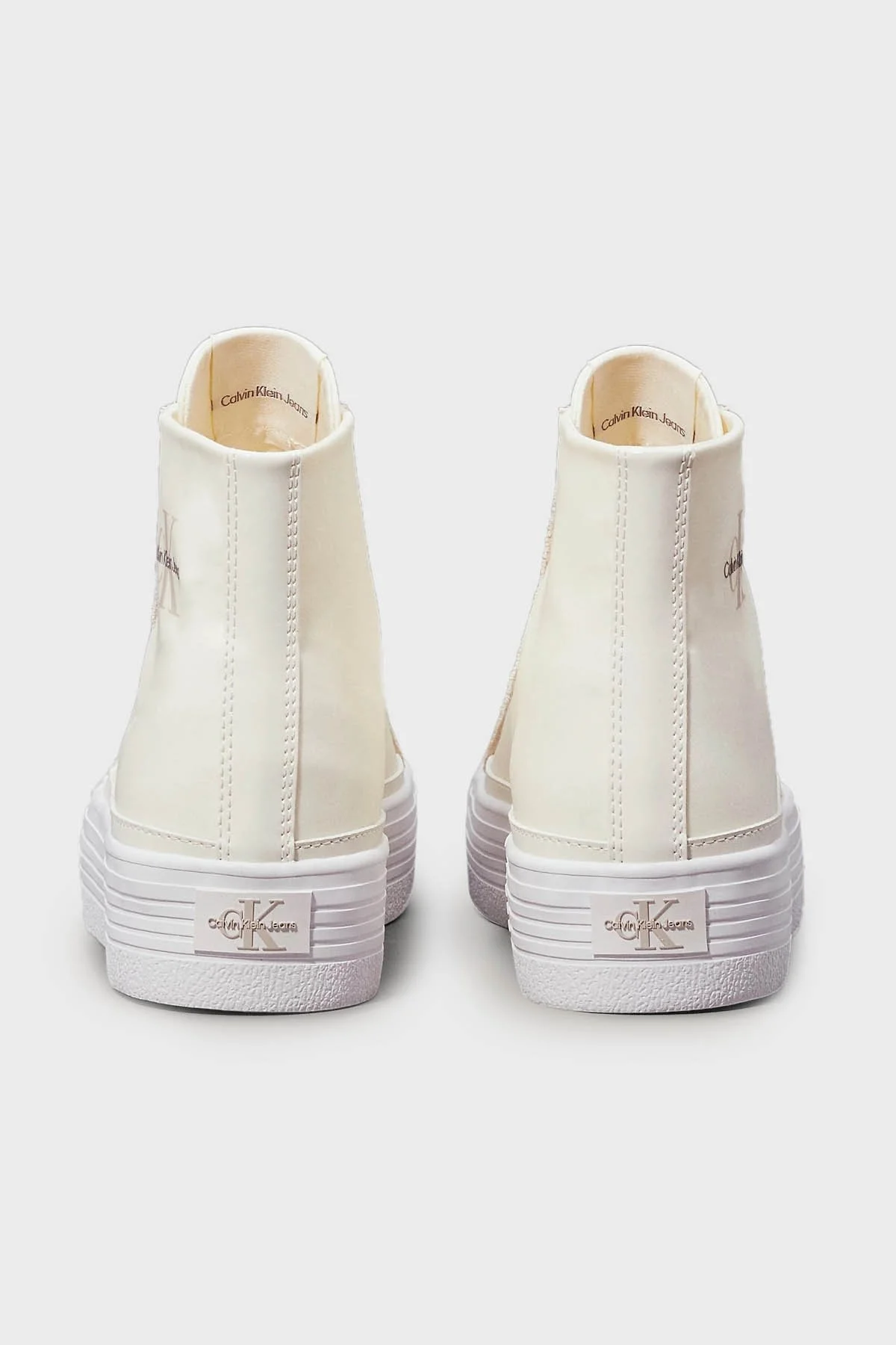 Calvin Klein Logolu Bilekli Sneaker YW0YW014910GI Bayan Ayakkabı YW0YW01491 0GI KREM - 11