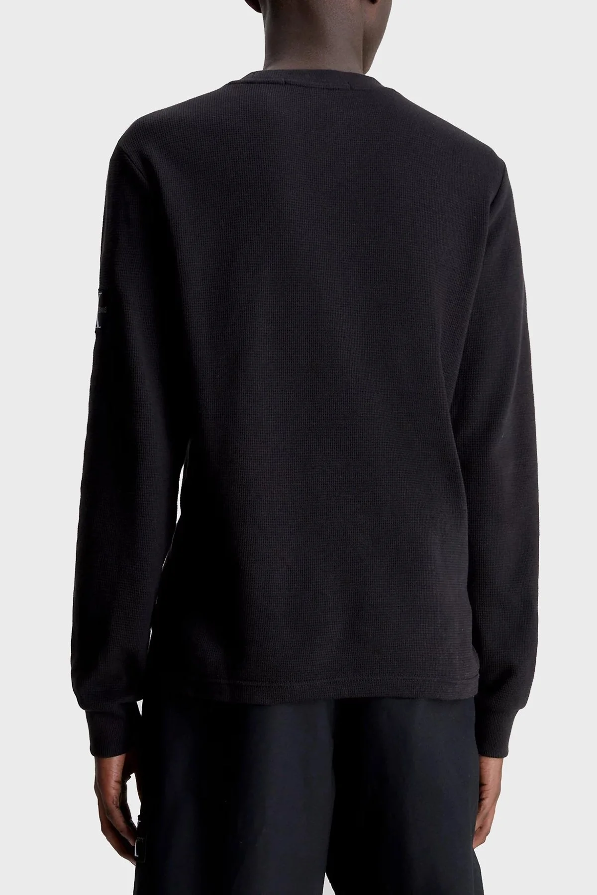 Calvin Klein Logolu Bisiklet Yaka % 100 Pamuk Regular Fit Erkek Sweat J30J316610 BEH SİYAH - 2