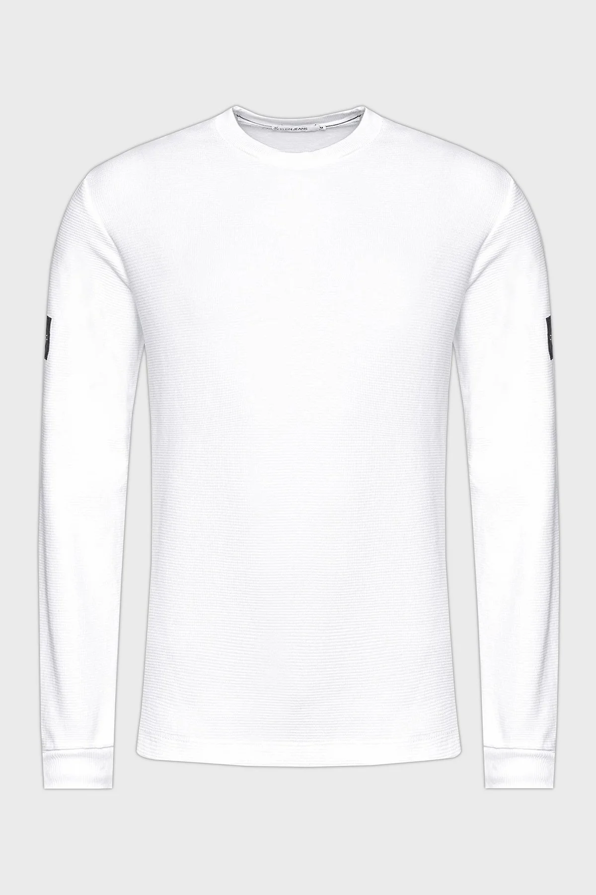 Calvin Klein Logolu Bisiklet Yaka % 100 Pamuk Regular Fit Erkek Sweat J30J316610 YAF BEYAZ - 5