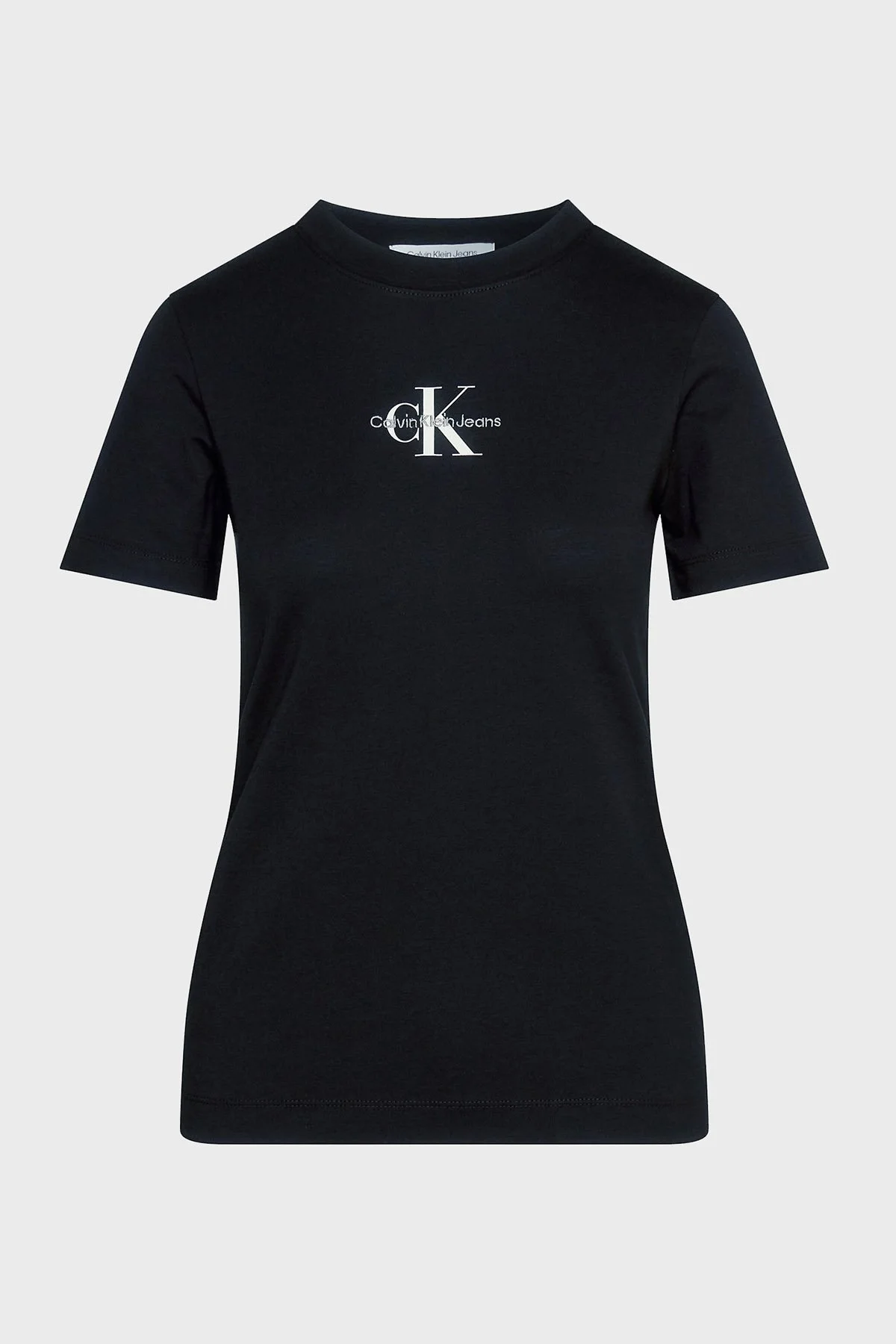 Calvin Klein Logolu Bisiklet Yaka % 100 Pamuk Regular Fit J20J221426BEH Bayan T Shirt J20J221426 BEH SİYAH - 5